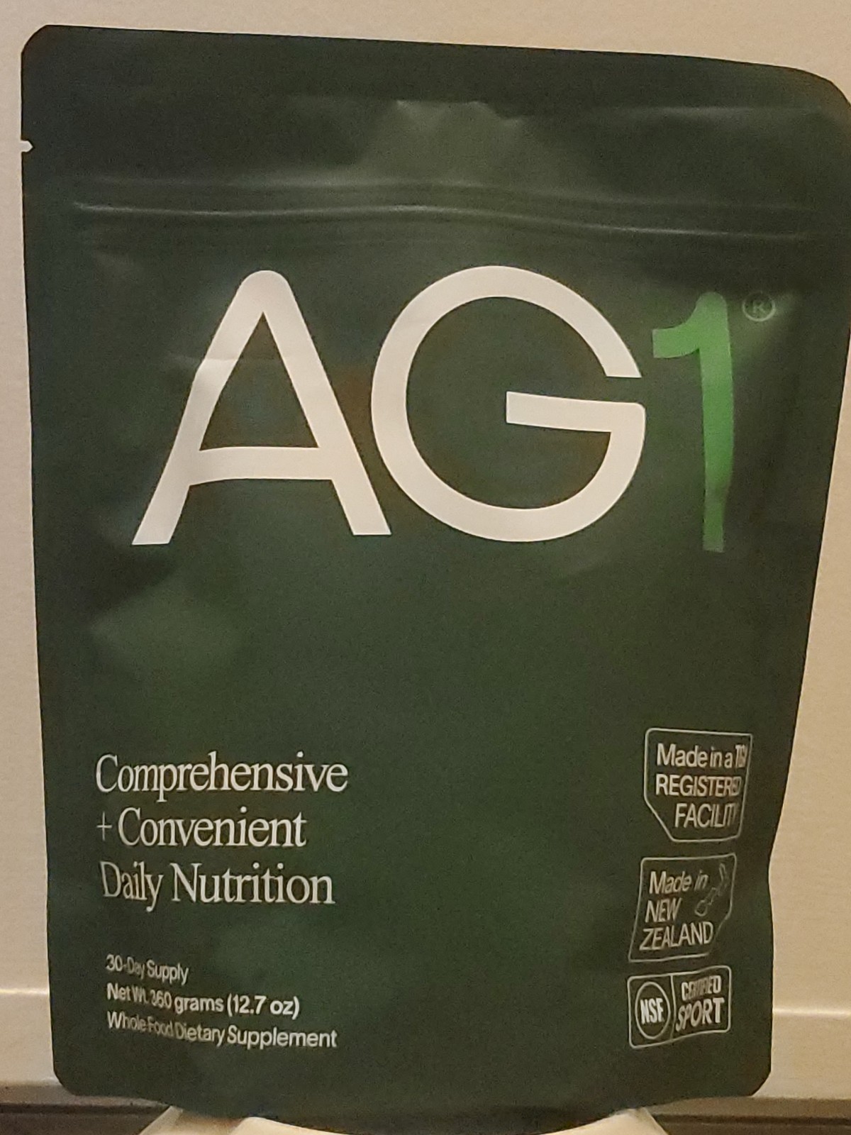 AG1 Athletic Greens Powder Pouch 12.7oz / 360g 30 Day Supply 1 Bag NEW SEALED