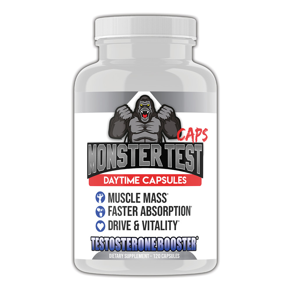 Angry Supplements Monster Test Booster Capsulas 120ct + Monster PM