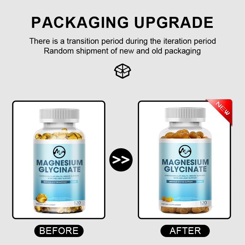 500MG Magnesium Glycinate High Absorption,Improved Sleep,Stress & Anxiety Relief