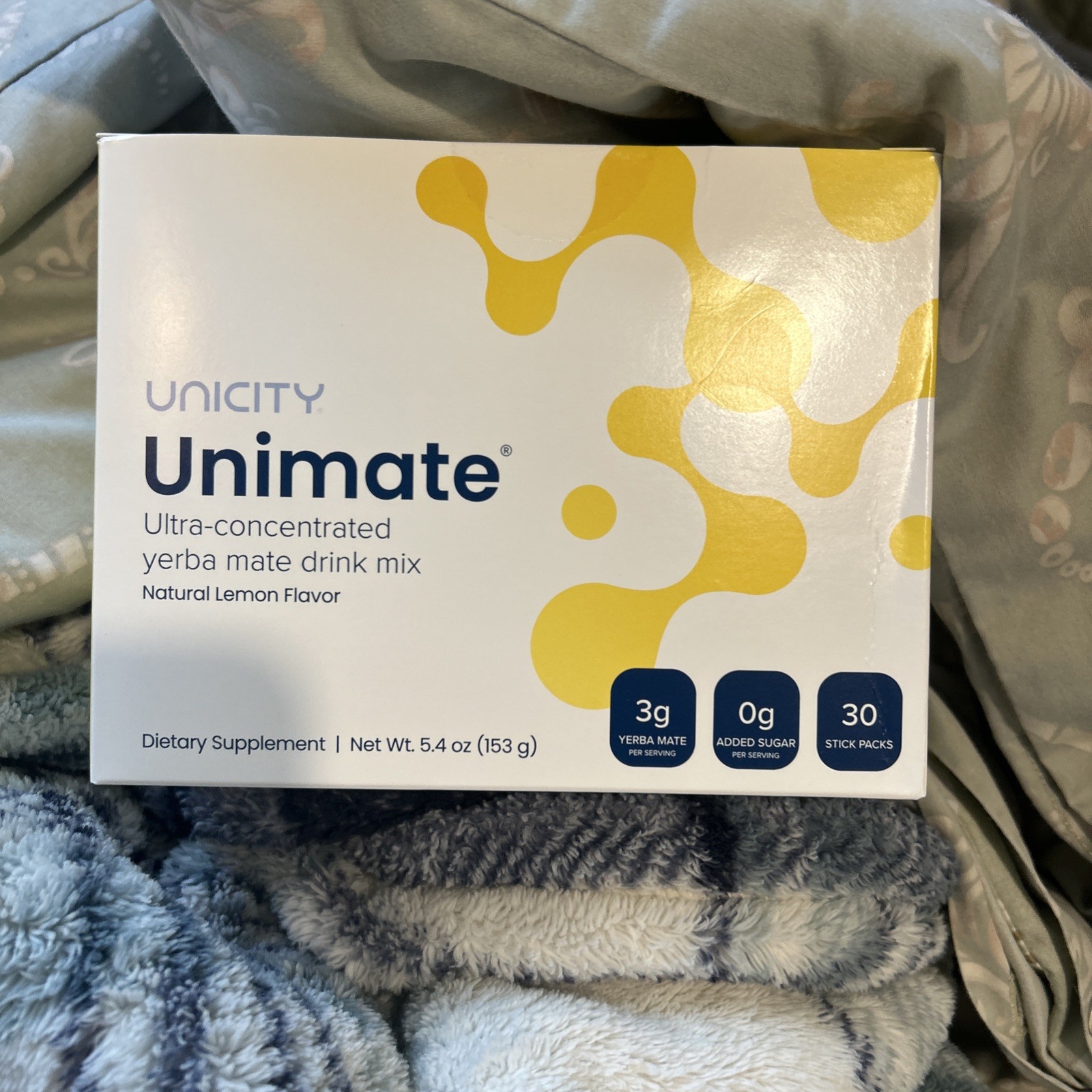 Unicity Unimate LEMON YERBA MATE 30 Stick Packs/Sachets Exp 5/2027 NEW/SEALED!