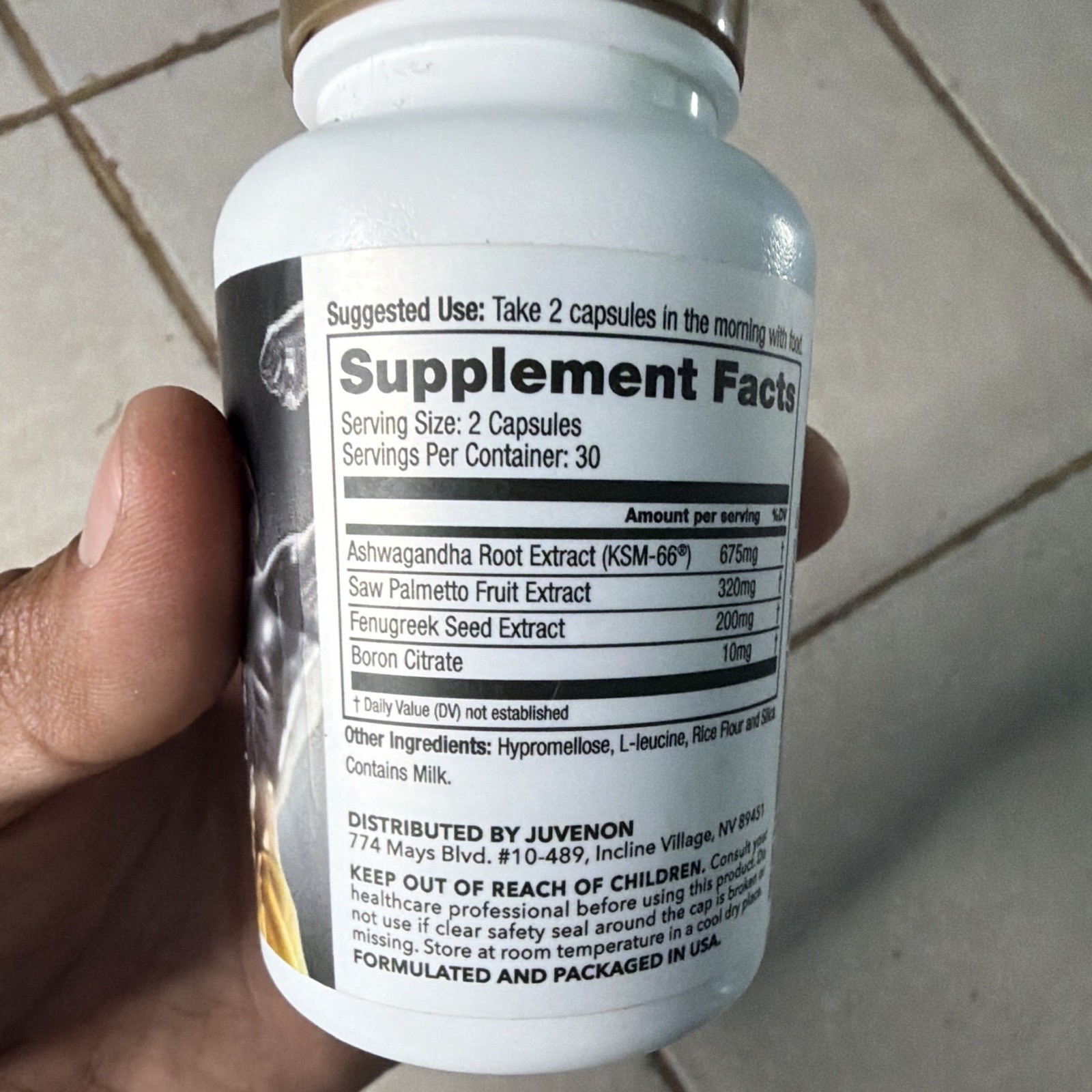Juvenon Alpha Gold Men’s Health Supplement 60 Capsules 675mg Ashwagandha