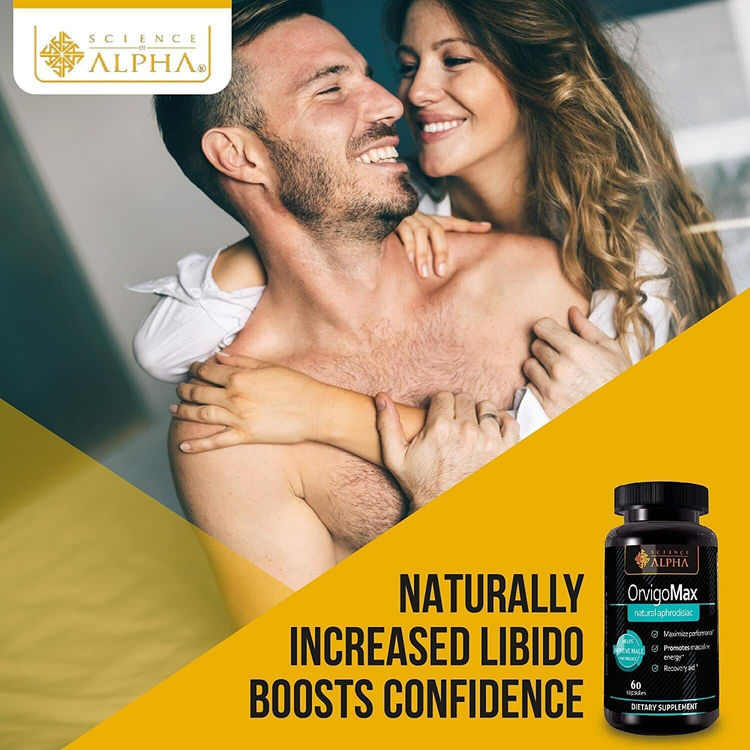 Alpha OrvigoMax Male Performance Supplement Natural Aphrodisiac 60 Capsules