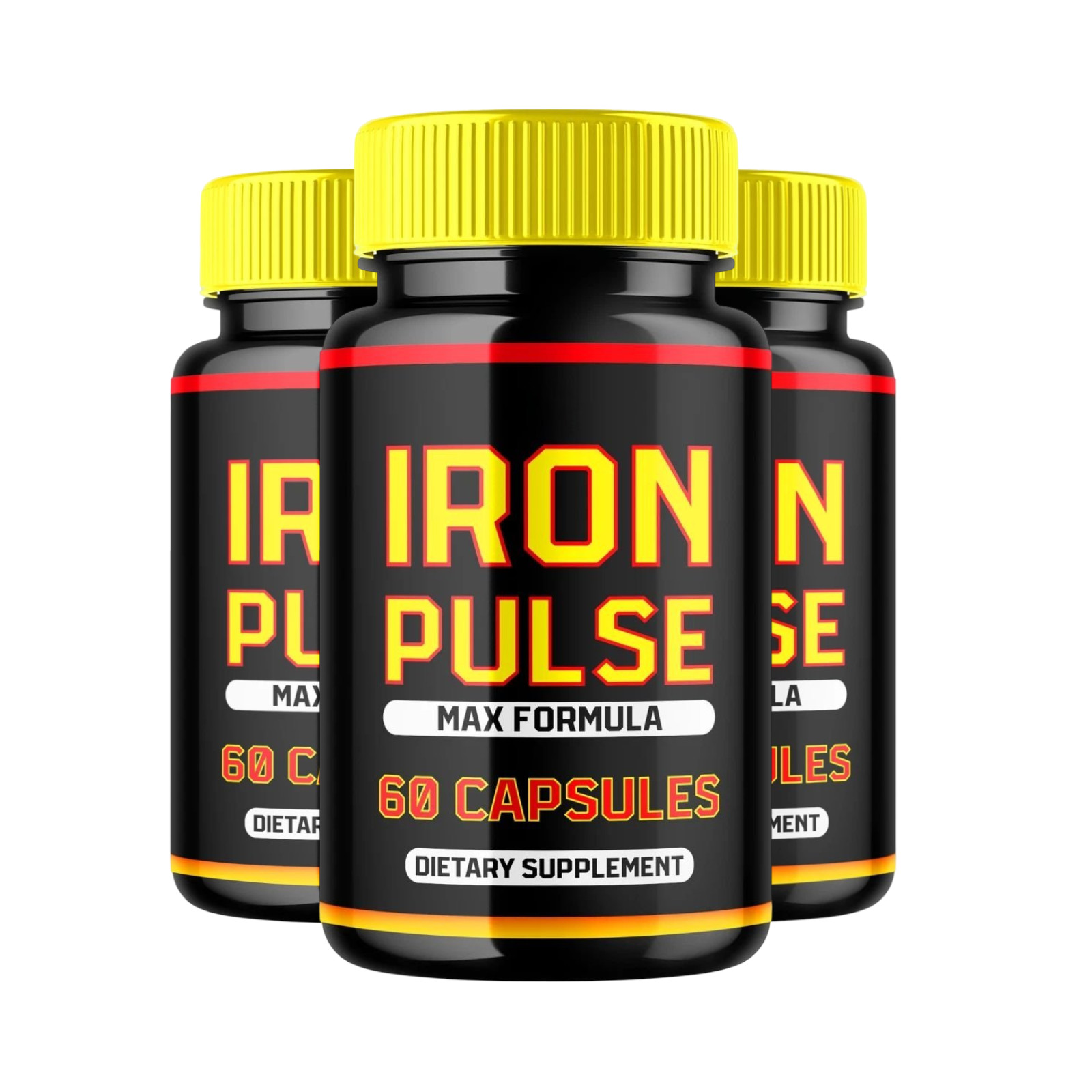 3-Pack Iron Pulse Pills – IronPulse Supports Male Health & Energy – 180 Capsules