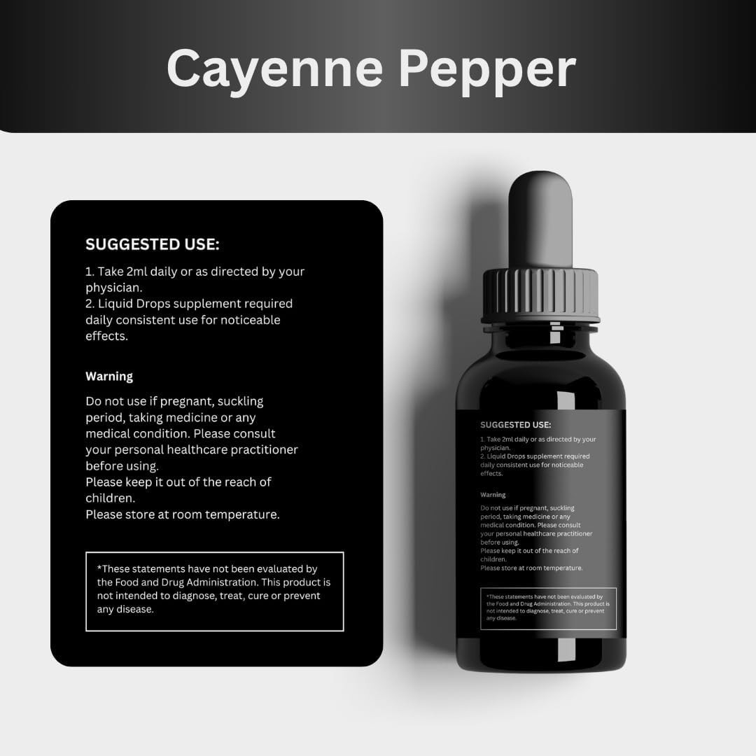 Organic Cayenne Pepper Extract w/ Hawthorn, Beet Root extract, Turmeric 4 fl oz.