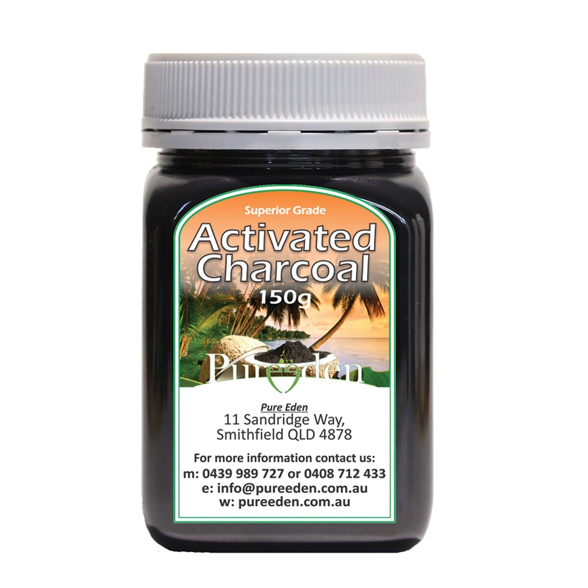 New Pure Eden Activated Charcoal 150g Superior Grade