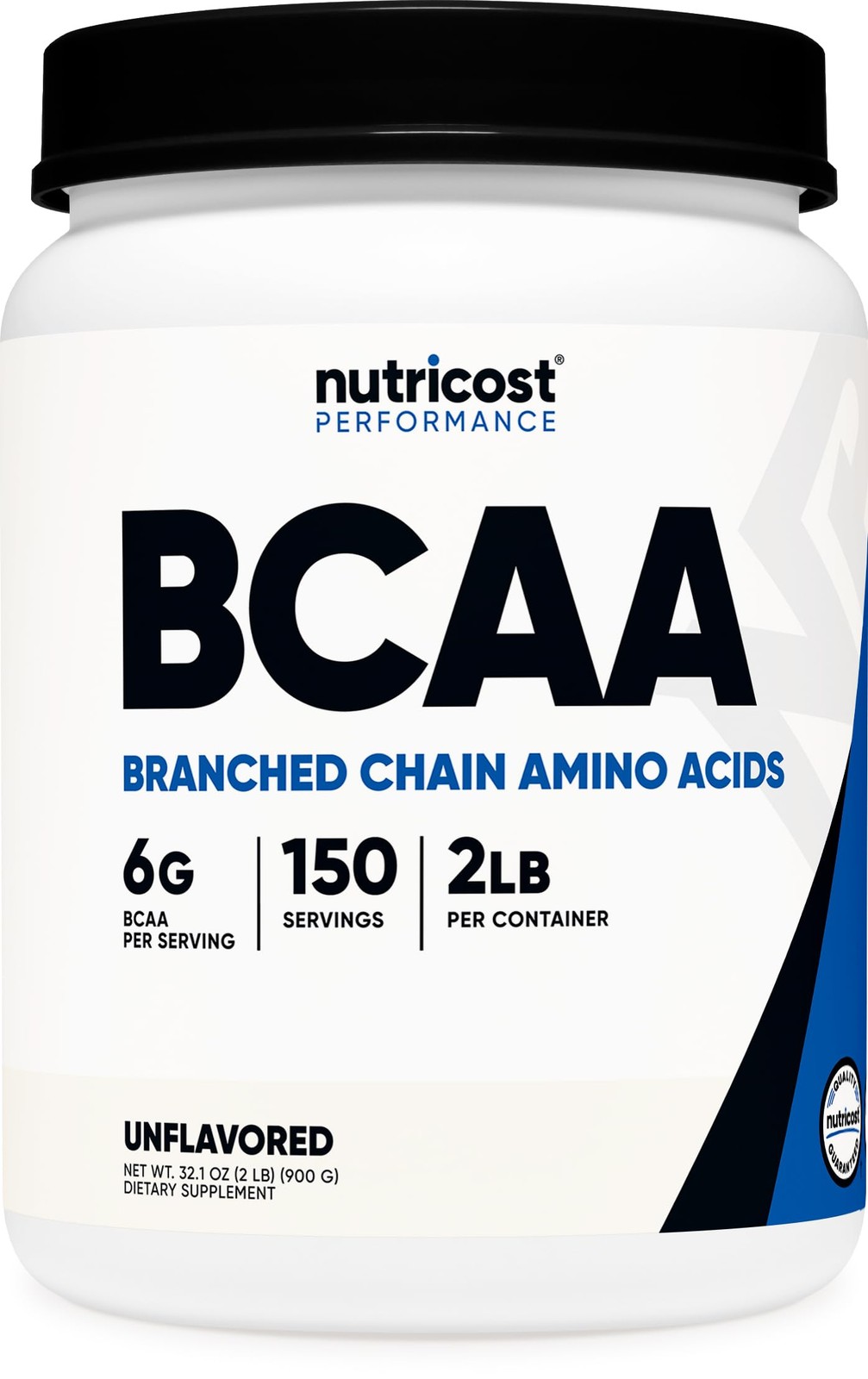 Nutricost BCAA Powder 2:1:1-150 Servings (Unflavored) 2 Pound (Pack of 1)