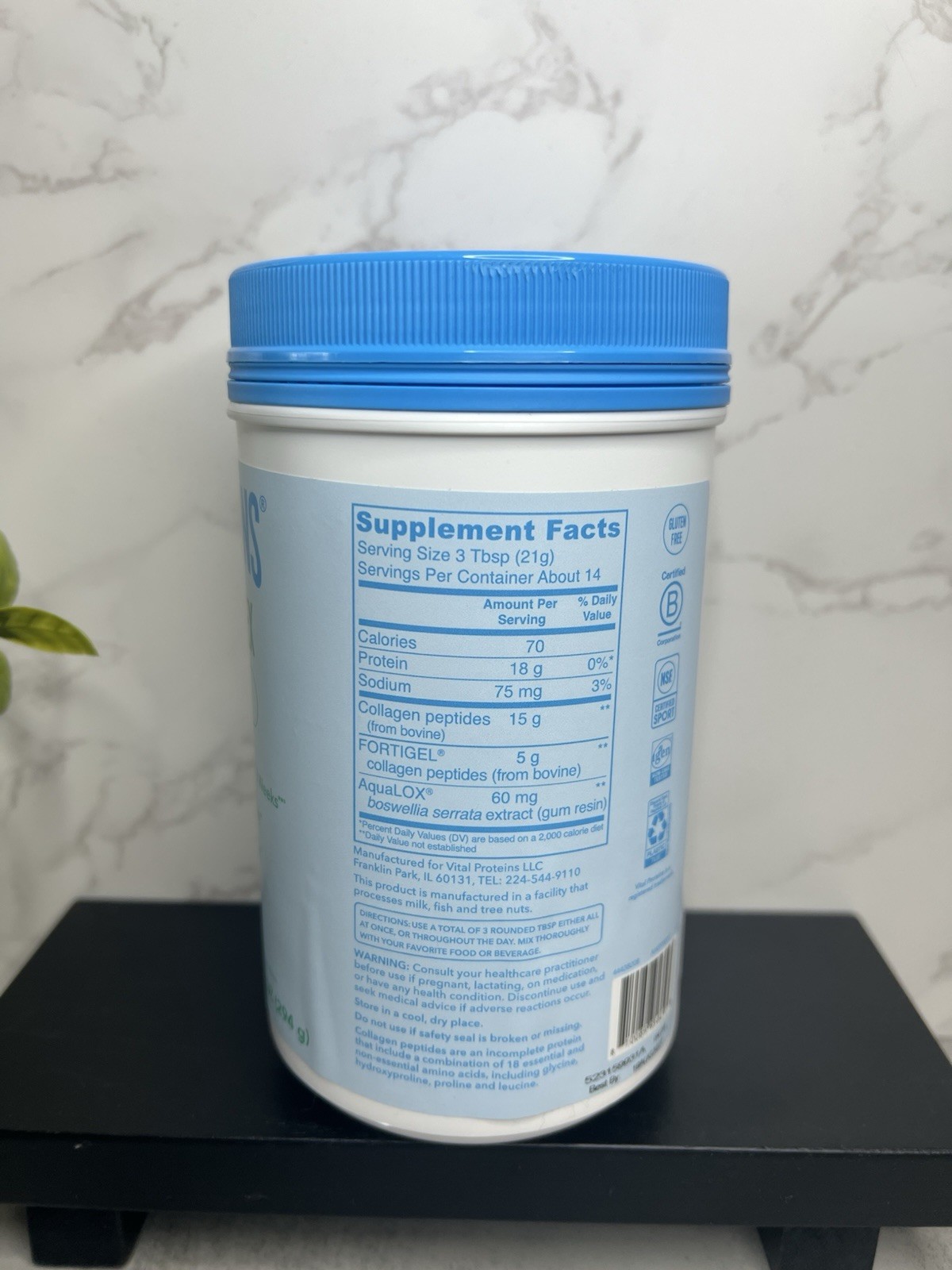Vital Proteins Active Complex Collagen Peptides Unflavored 10.37 oz Exp 08/2027