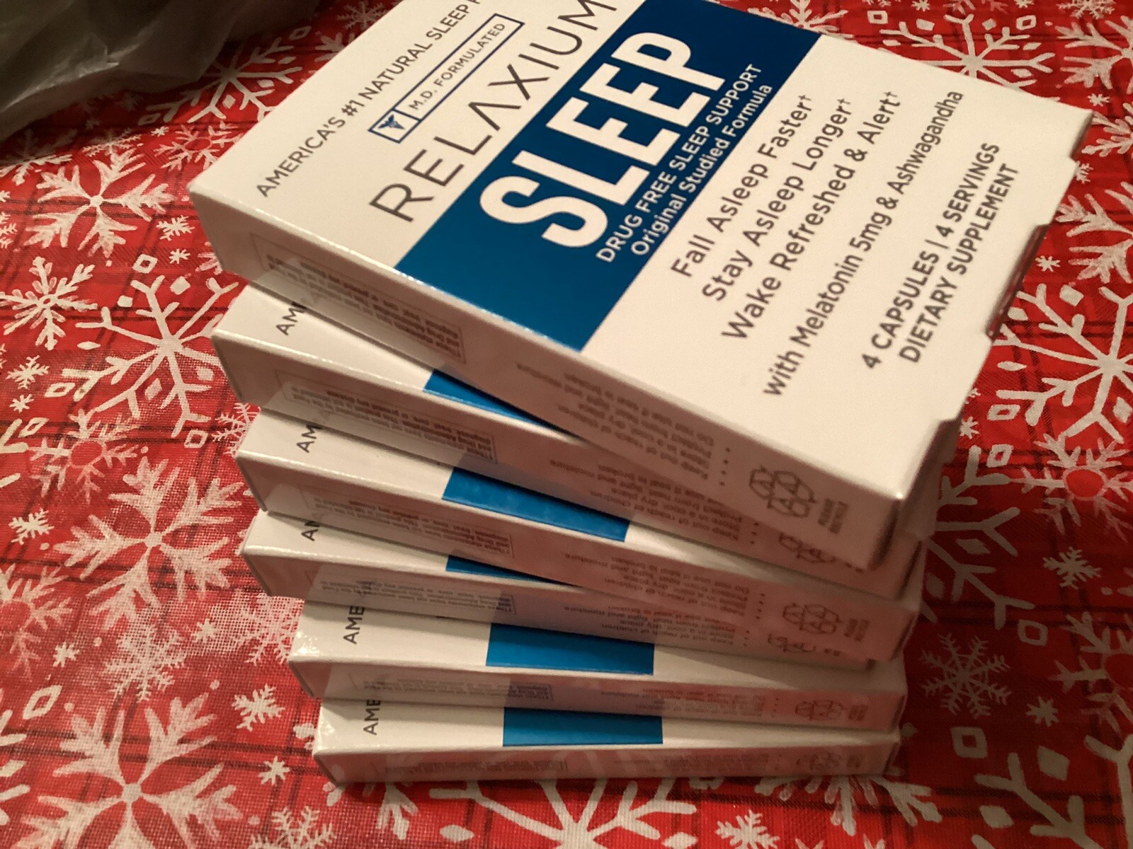 Relaxium Sleep Drug Free Sleep Support 6 Packs Of 4 Vegan Capsules Lot of 6