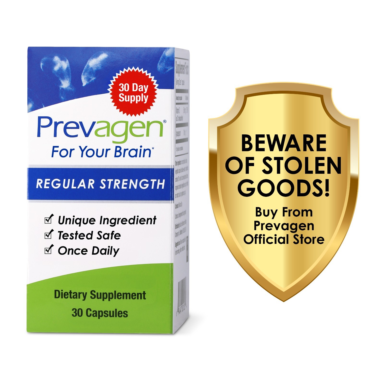 Prevagen Regular Strength 10mg Capsules – 30 Count