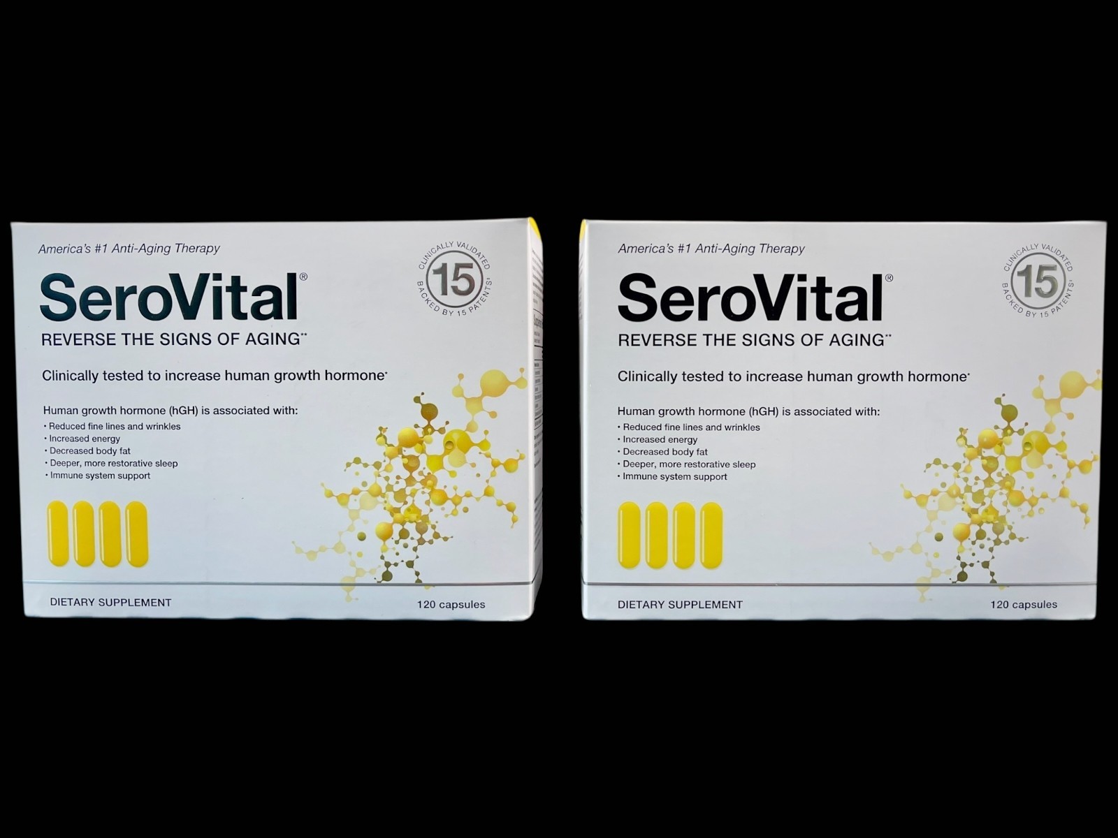2 Boxes of Serovital Dietary Supplement 240 Capsules Anti-Aging Therapy 10/2027