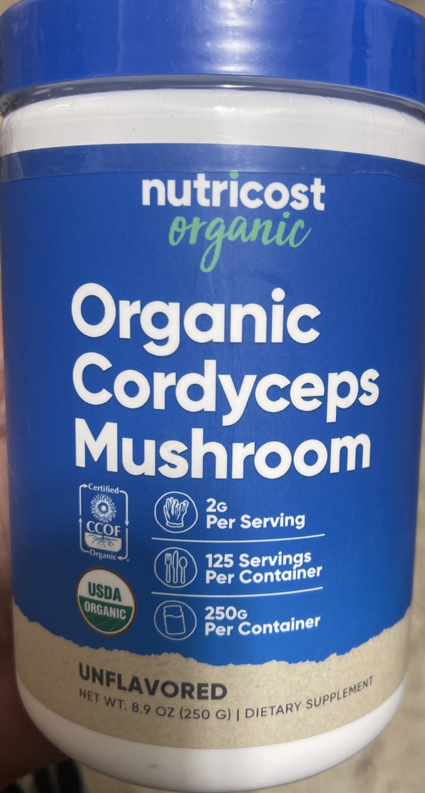 Nutricost Organic Cordyceps Mushroom Powder 250 Grams 1/2027