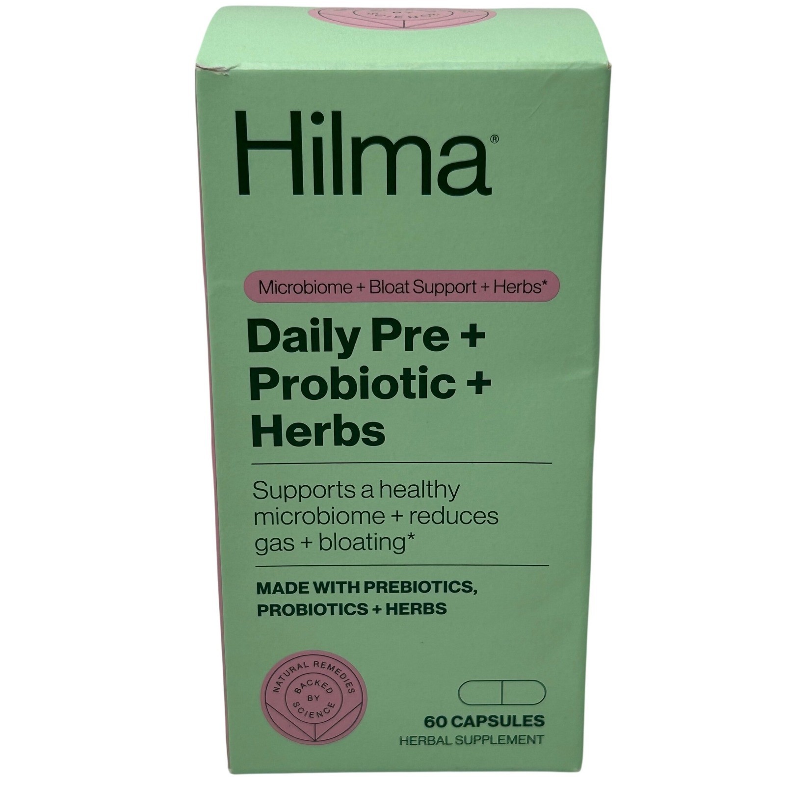Hilma Daily Pre Probiotic Herbs 180 Capsules Support Gut Health 3 Pack Exp 09/26