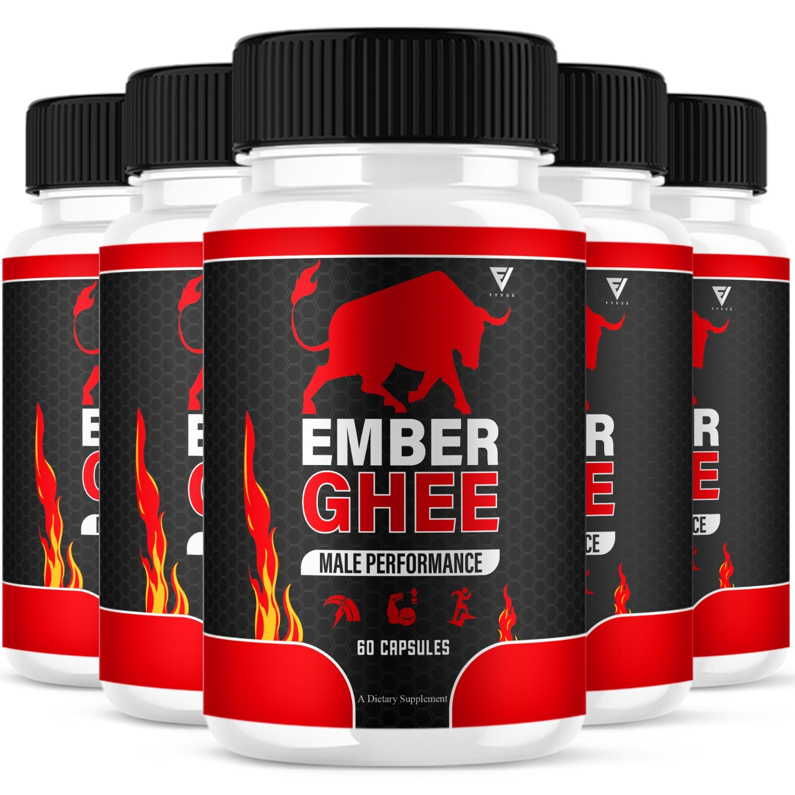 (5 Pack) Ember Ghee Max Performance Supplement EmberGhee Capsules (300 Capsules)