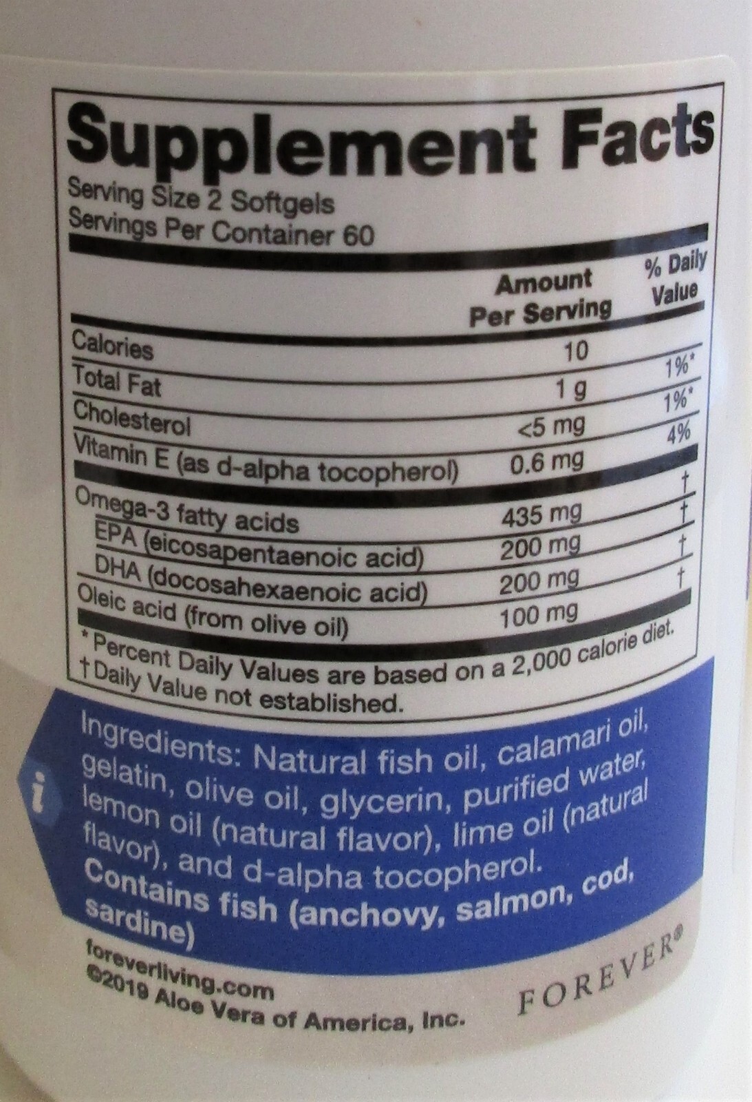 Forever Arctic Sea Omega-3 Fatty Acids Eye/Joint/Heart/Brain Health EPA Exp 5/27