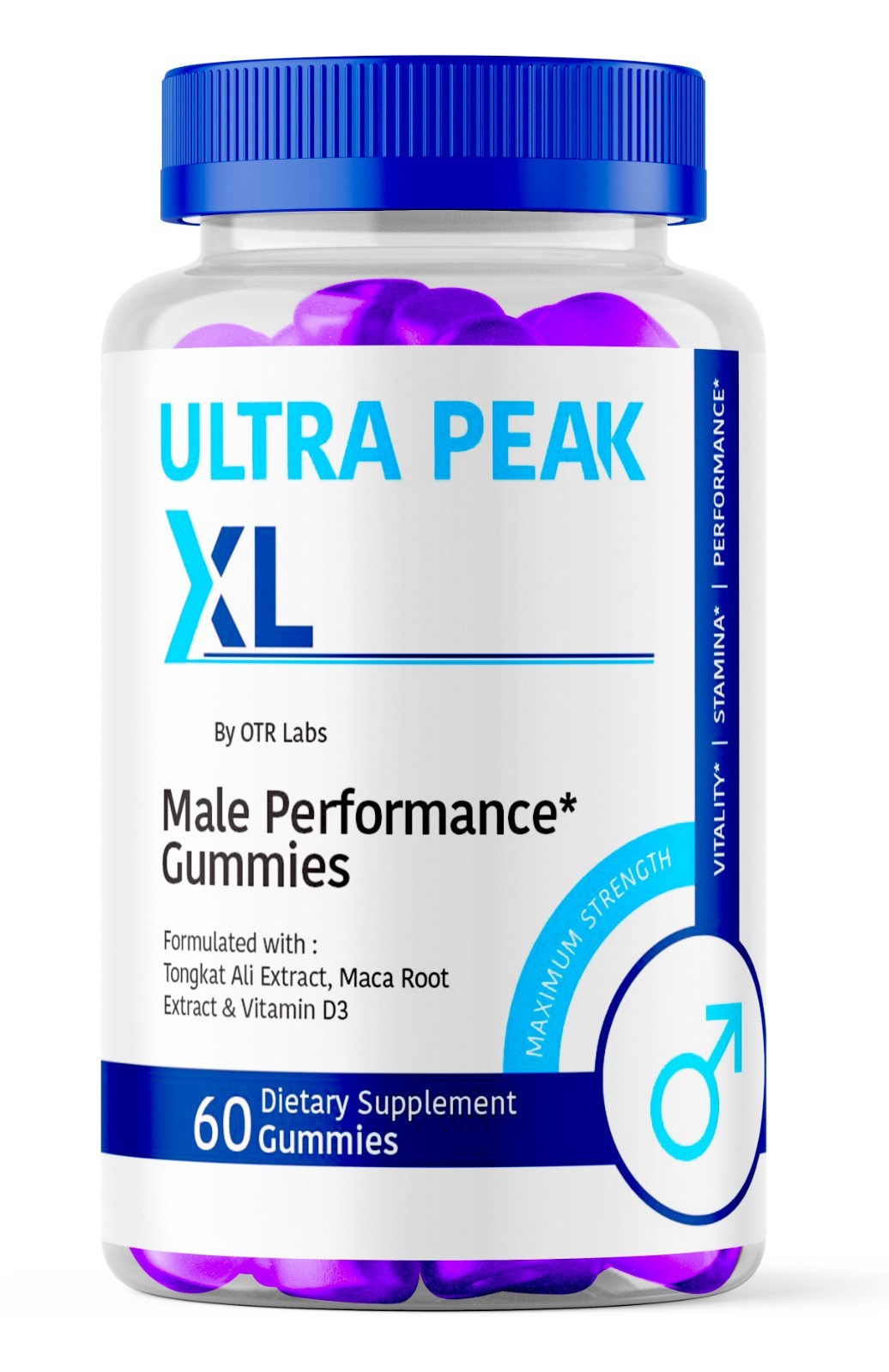 Ultra Peak XL Male Performance Gummy Dietary Supplement 60 Gummies 1 Pack