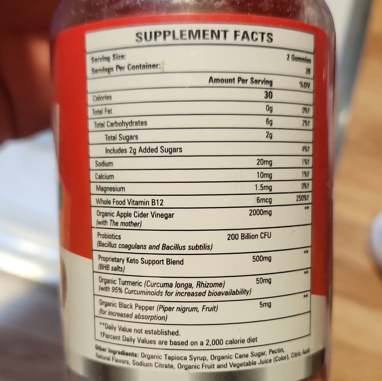 Powerific Keto + ACV Gummies 2000mg with BHB & Probiotics Apple 60ct