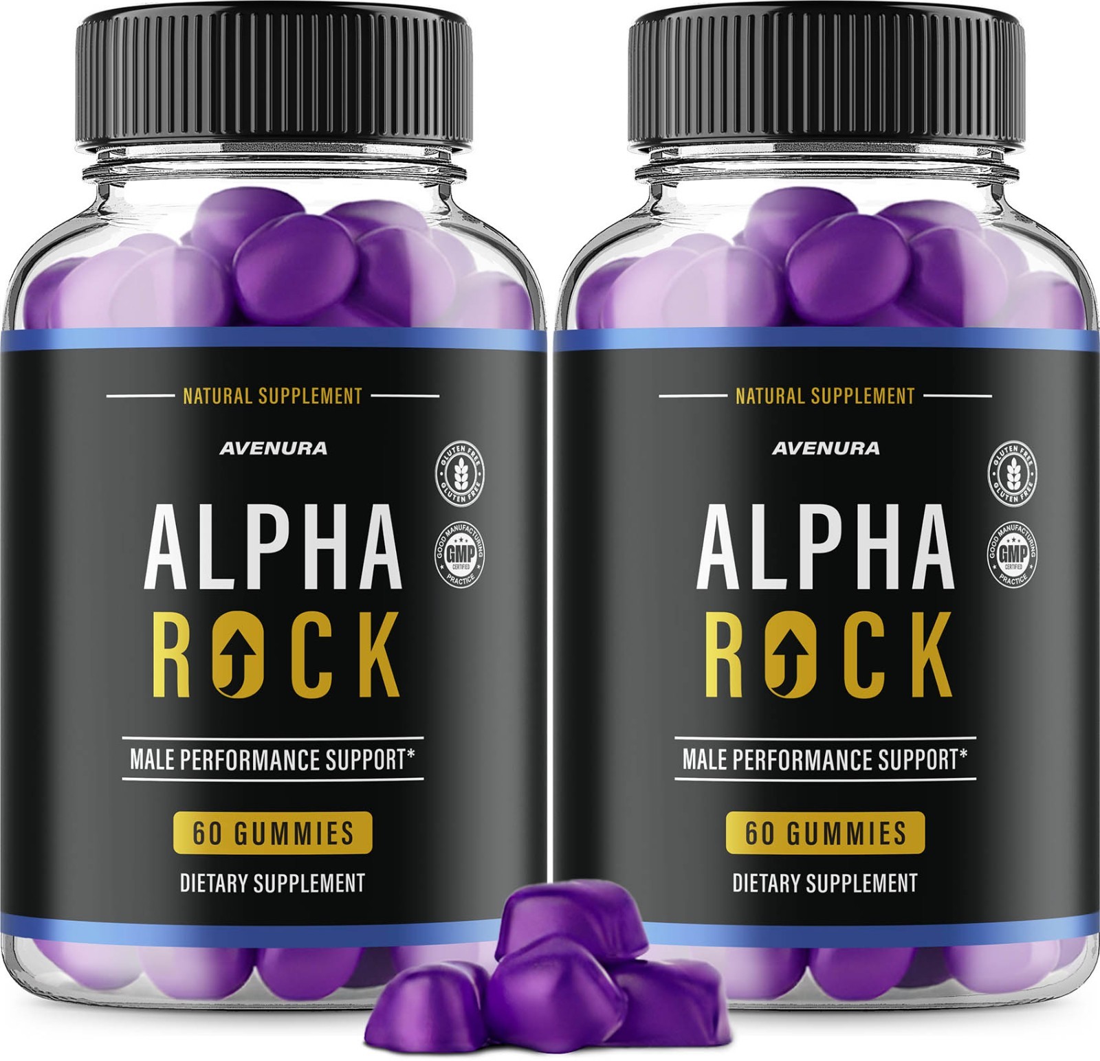 (2 Pack) Alpha Rock Men Gummies – AlphaRock Gummy Natural Blend Advanced Formula
