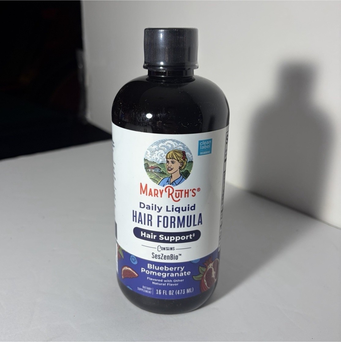MaryRuth’s Daily Liquid Hair Formula Biotin Hair Support Blueberry Pom 16 fl oz