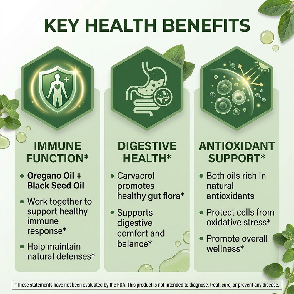Oil of Oregano 300mg GMO Free Natural Herbal Supplement 30/60/120 Capsules