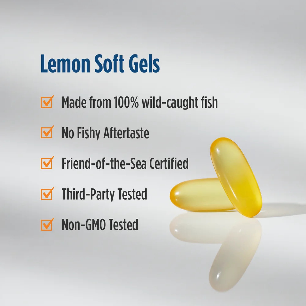 Nordic Naturals Omega-3D Lemon – Cognition, Immune, Cardiovascular & Bone Health