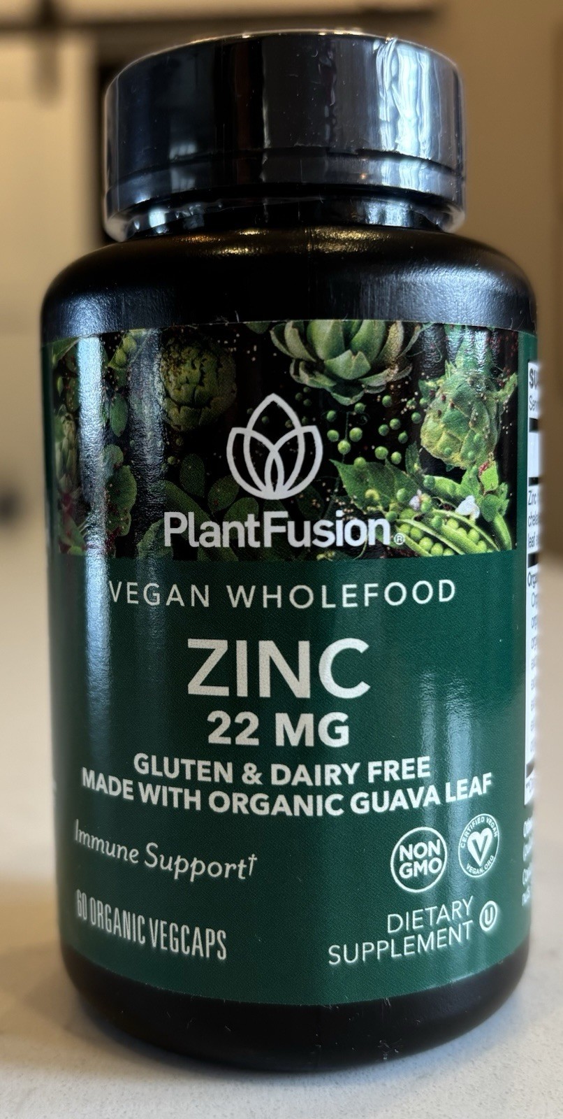 Plant Fusion Zinc 22MG Immune Support Guava Leaf 60 Capsules Exp 4/28 Sealed