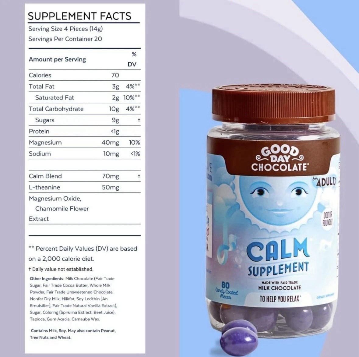 Good Day Chocolate Adult’S Calm 80 Pieces