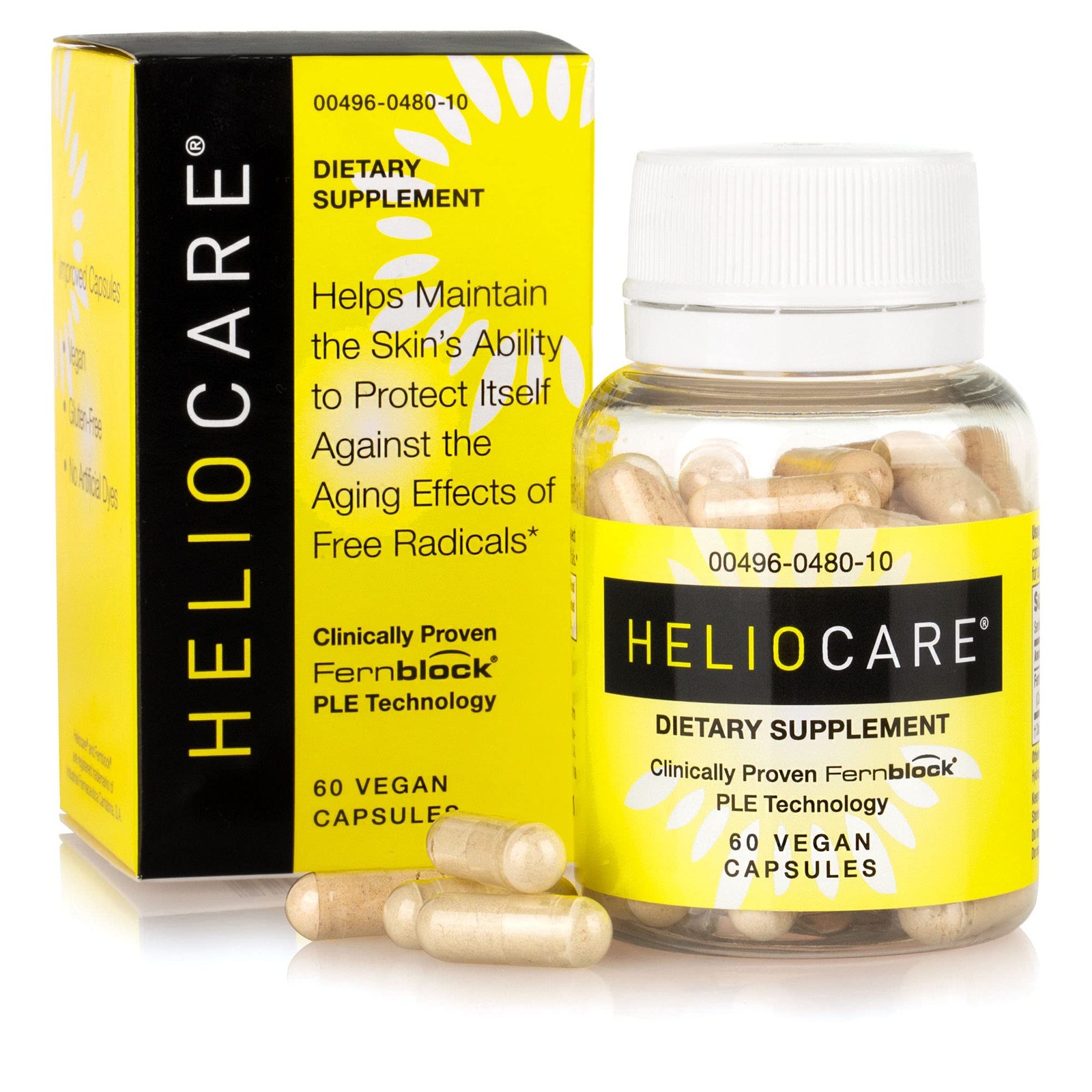 Heliocare Skin Care Dietary Supplement: 240mg 60 Count (Pack of 1), Yellow