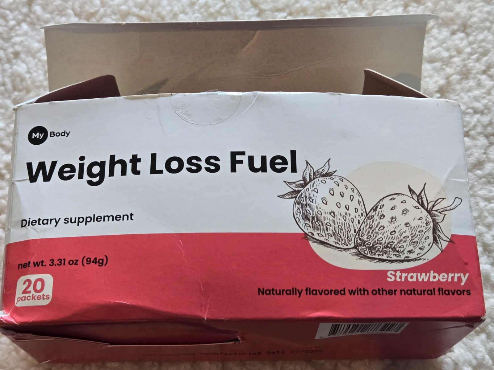 New 37 Packets Weight Loss Fuel Low In Calories & Carbs Strawberry