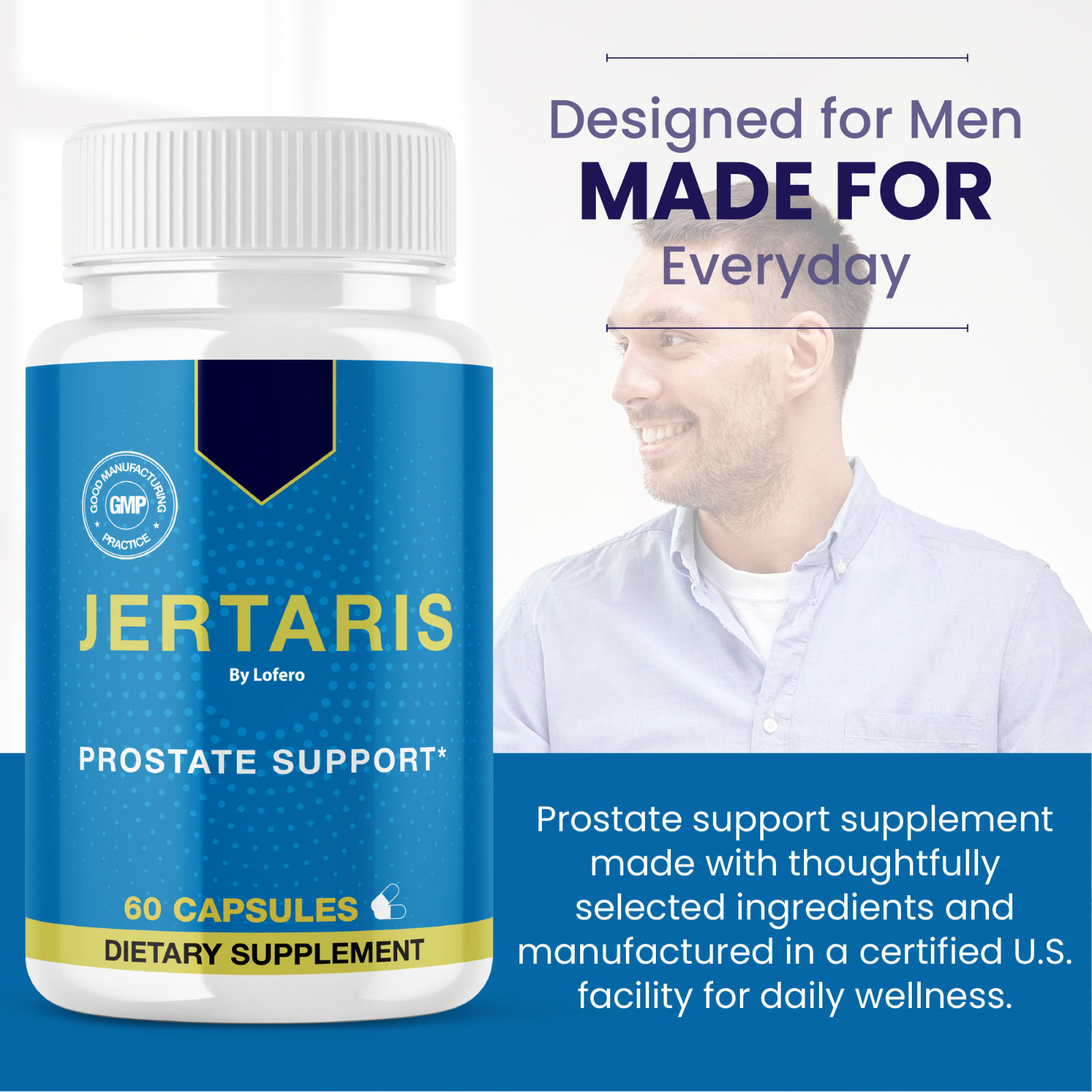 (2 Pack) Jertaris Pills for Men, Jertaris Advanced Male Prostate Health (120 ct)