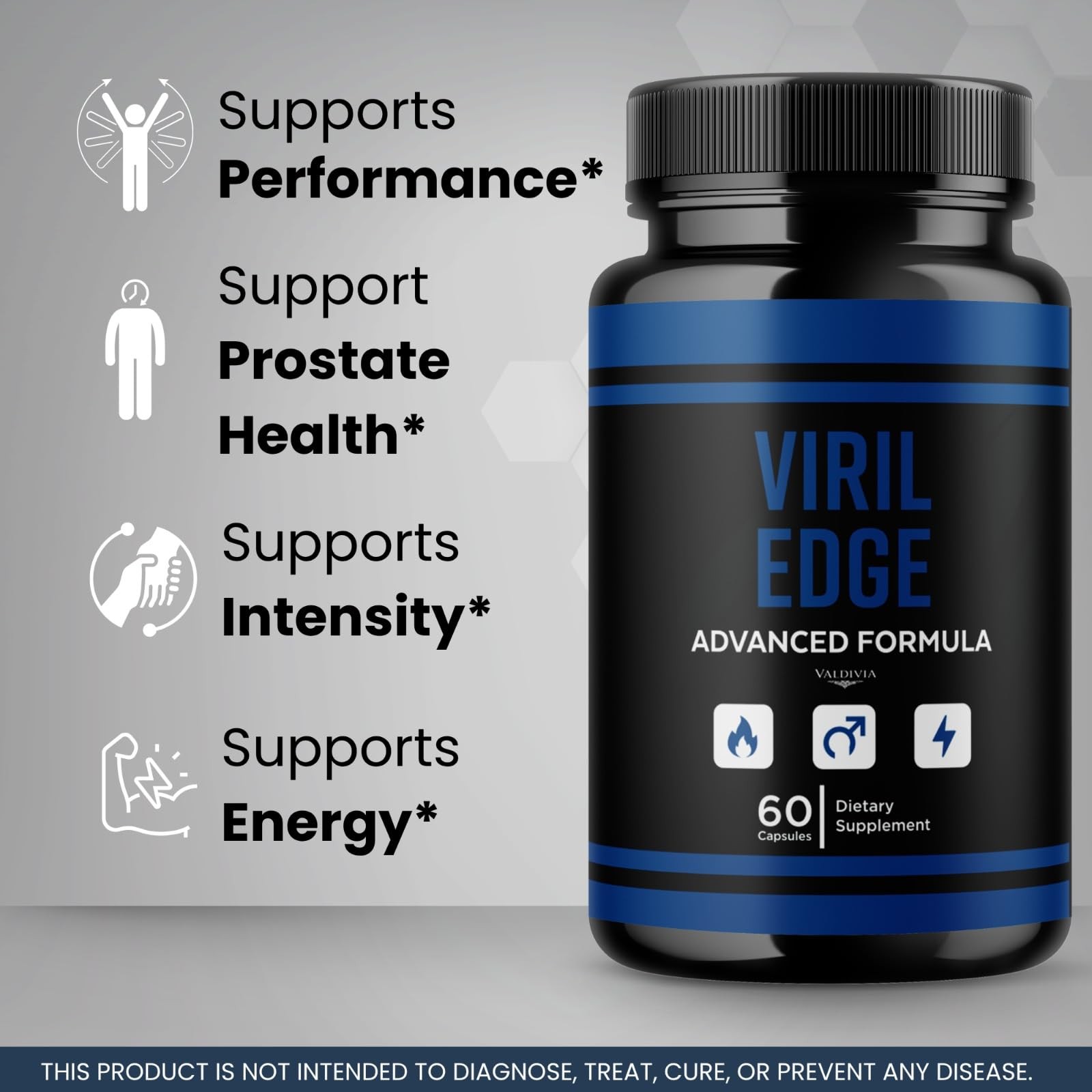 Valdivia (5 Pack) VirilEdge Capsules 300 Capsules 5 Pack Men’s Health Supplement