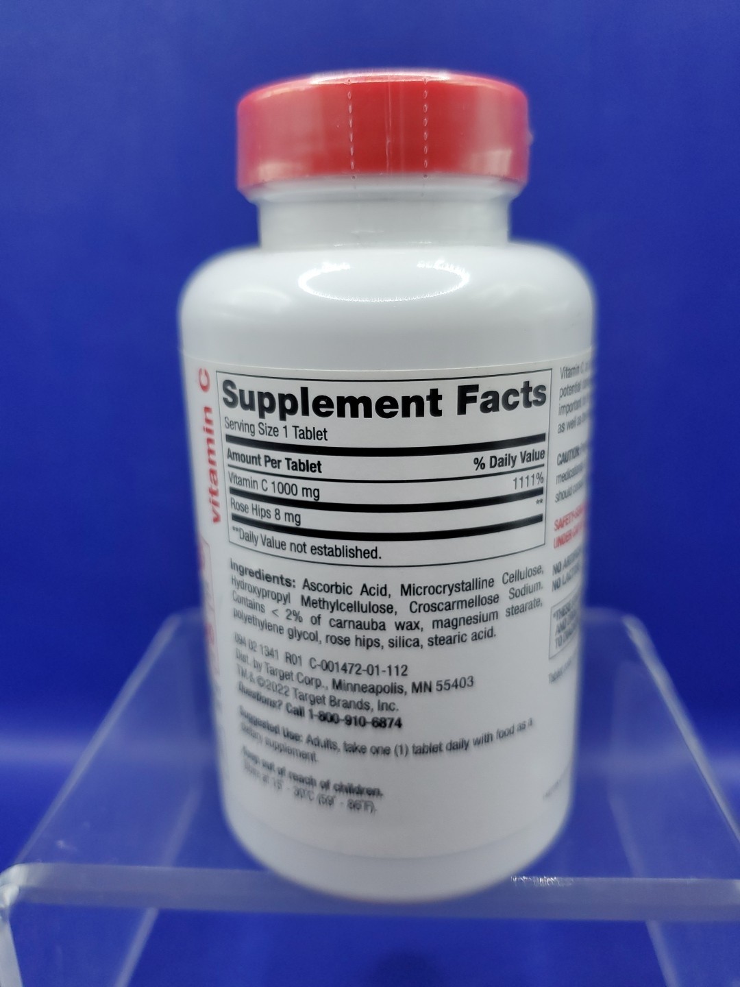 Up & Up Vitamin C 1000mg Natural Rose Hips Immune Health 100 Tablets Exp 02/27