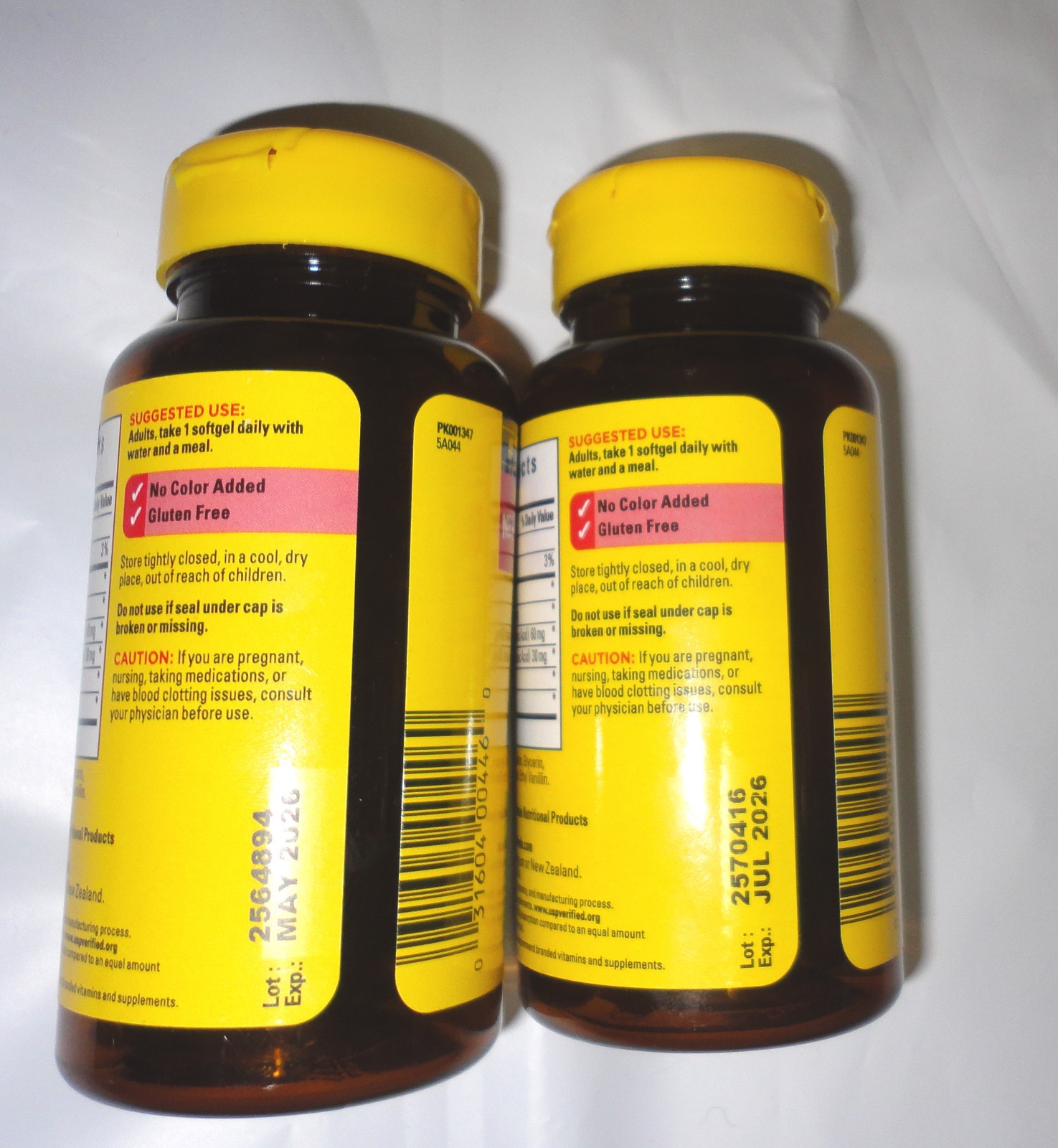 LOT Of 2 NATURE MADE KRILL OIL 500 MG w/ Astaxanthin Omega-3~ EXP 07/2026 &05/26