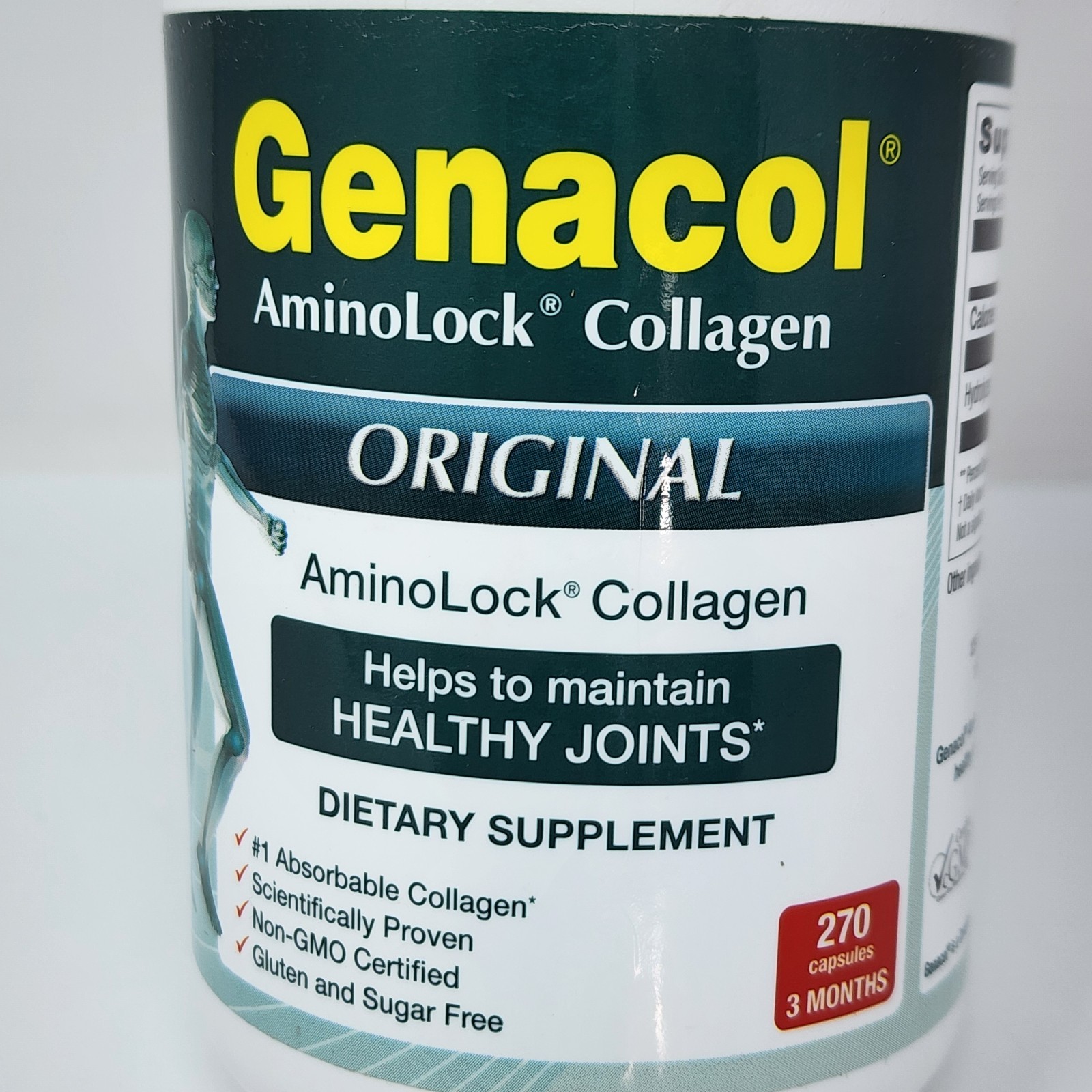 Genacol AminoLock Collagen Original Joint Supplement, 270 Capsules, Exp 01/2028