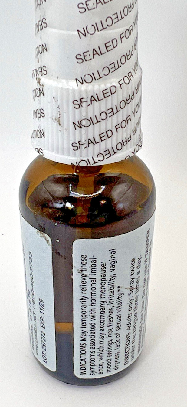 Oral Spray Liddell Menopause Black Cohosh 1oz Supplement B71