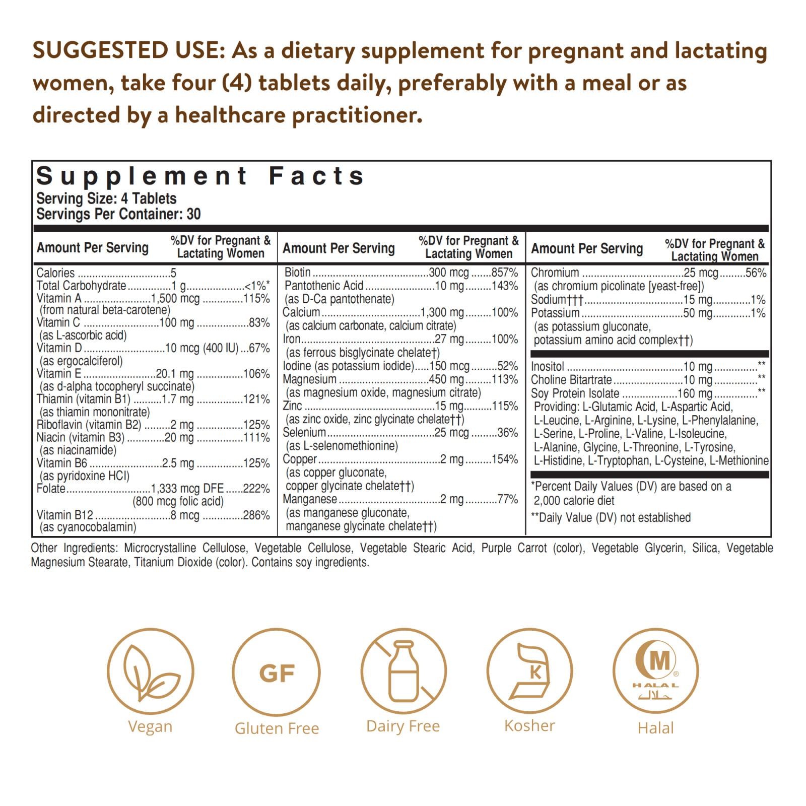 Solgar Prenatal Nutrients 120 Tablets, For Pregnant and Lactating women