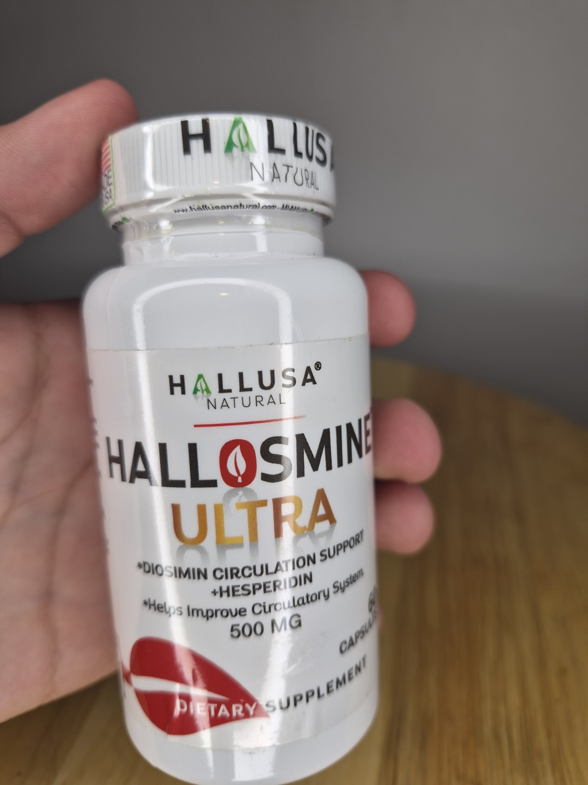 Hallusa Natural Diosmin Hesperidin 500mg Circulation Support 60 Capsules