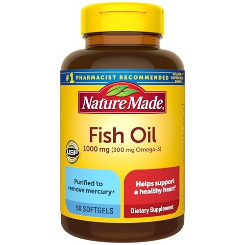 Fish Oil Omega 3 Supplements, 1000 mg Softgels, Omega 3 90 Count (Pack of 1)