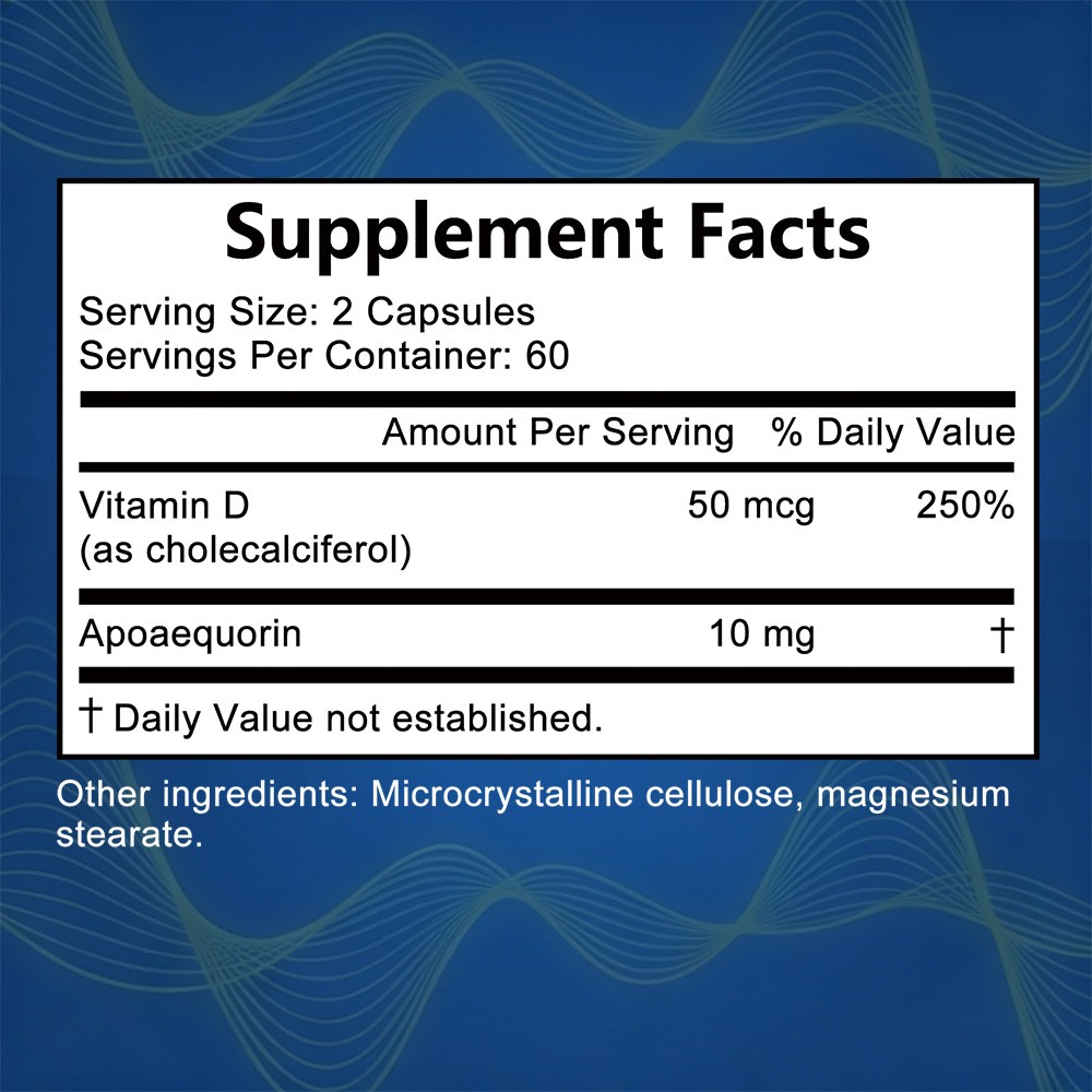 Brain Health Supplement with Apoaequorin Support Memory,Focus&Clarity 30~120Caps