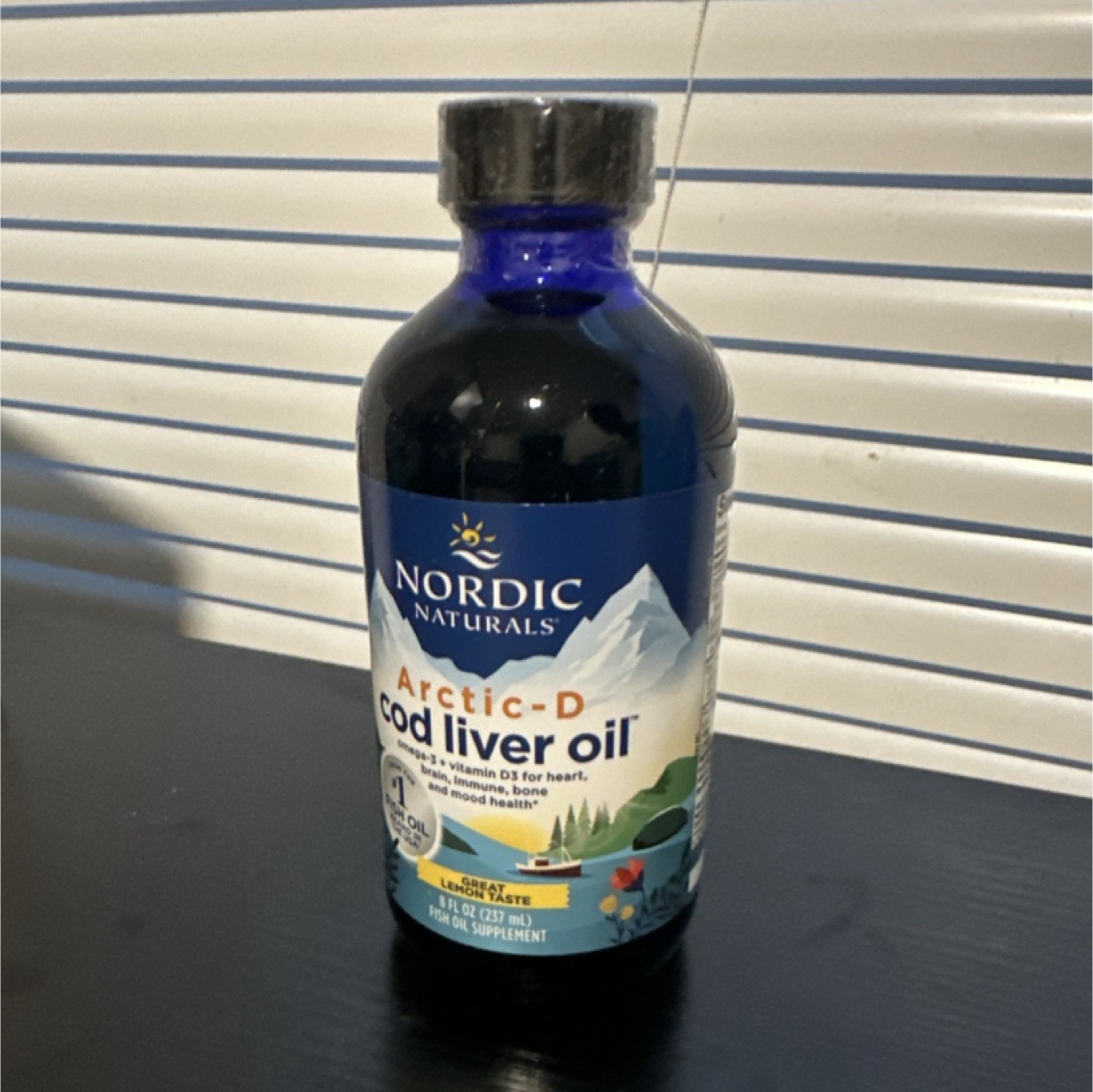Nordic Naturals Arctic-D Cod Liver Oil Lemon Flavor Vitamin D3 Omega-3 8 fl oz