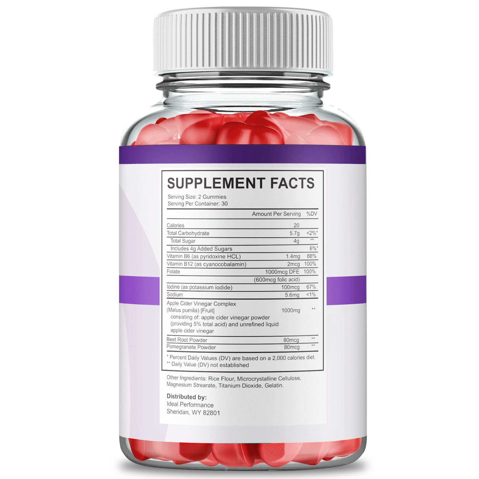 Derma Pure Gummies, Official DermaPure Vitamin Supplement Gummy (2 Pack)