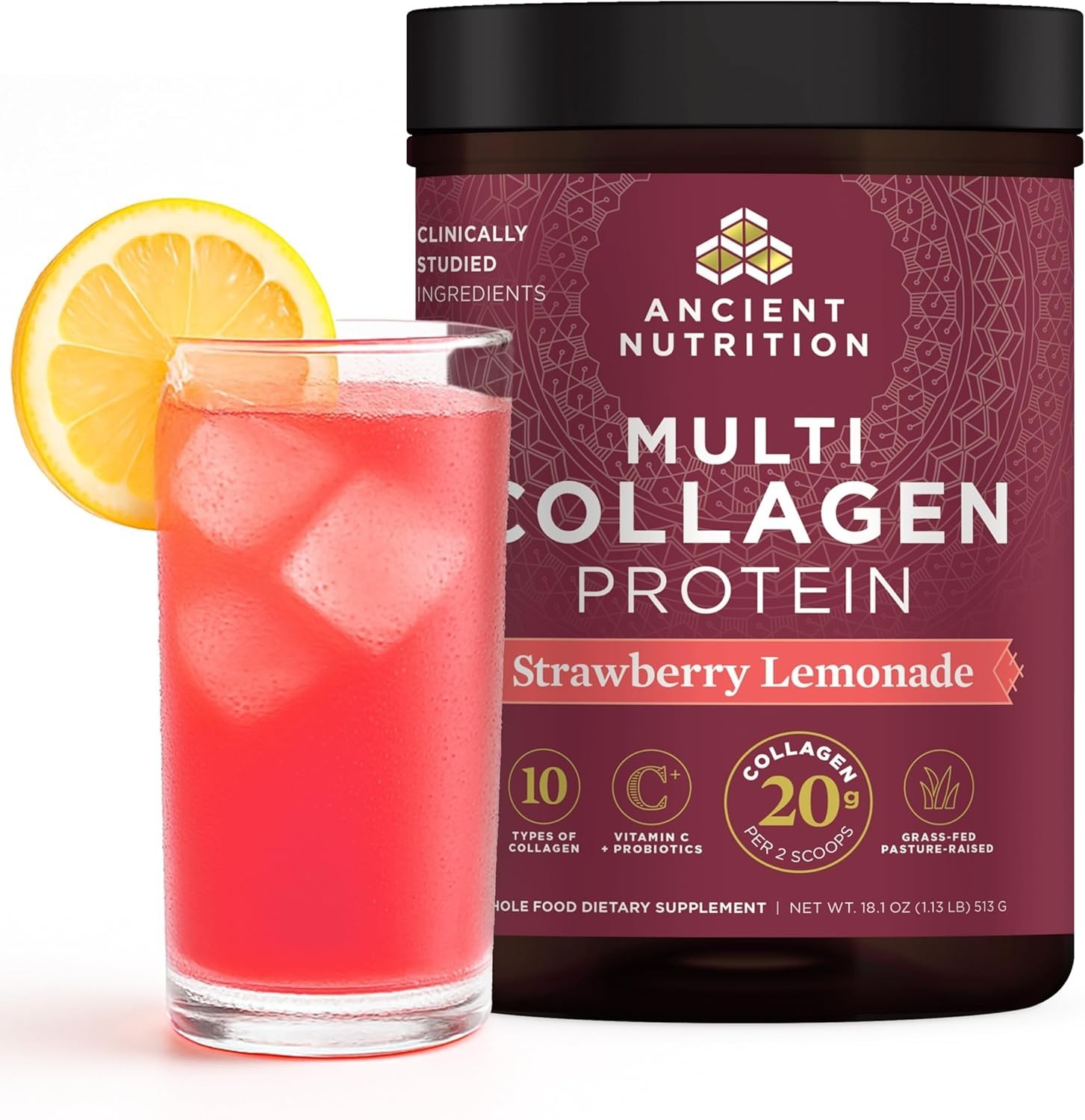 Ancient Nutrition Multi Collagen Protein Powder 18.oz kin, Hair & Joint Support