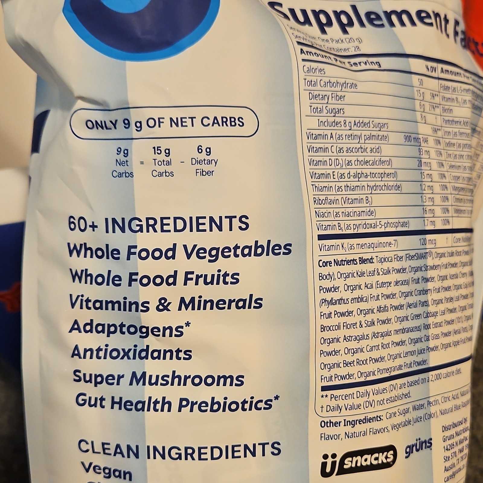 grüns Superfoods Greens Gummies Vegan General Wellness Popsicle Firecracker