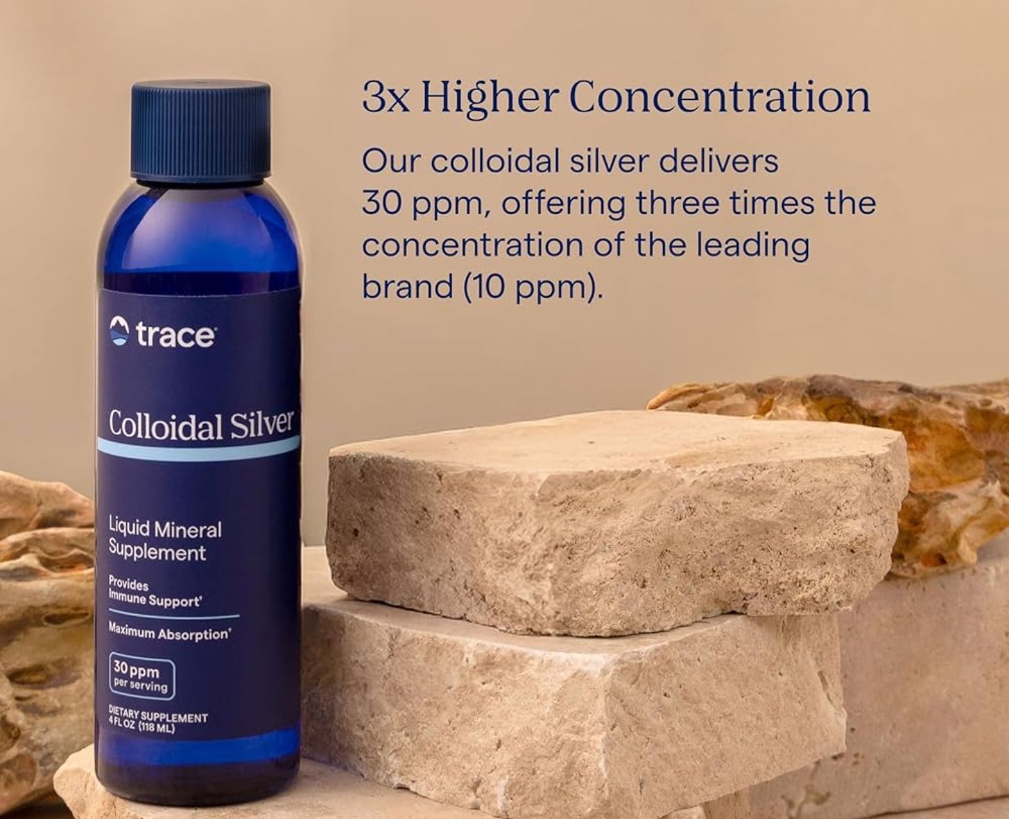 Trace Minerals COLLOIDAL SILVER 30 PPM 4 fl oz ( 24 Servings ) BEST BY 8/26