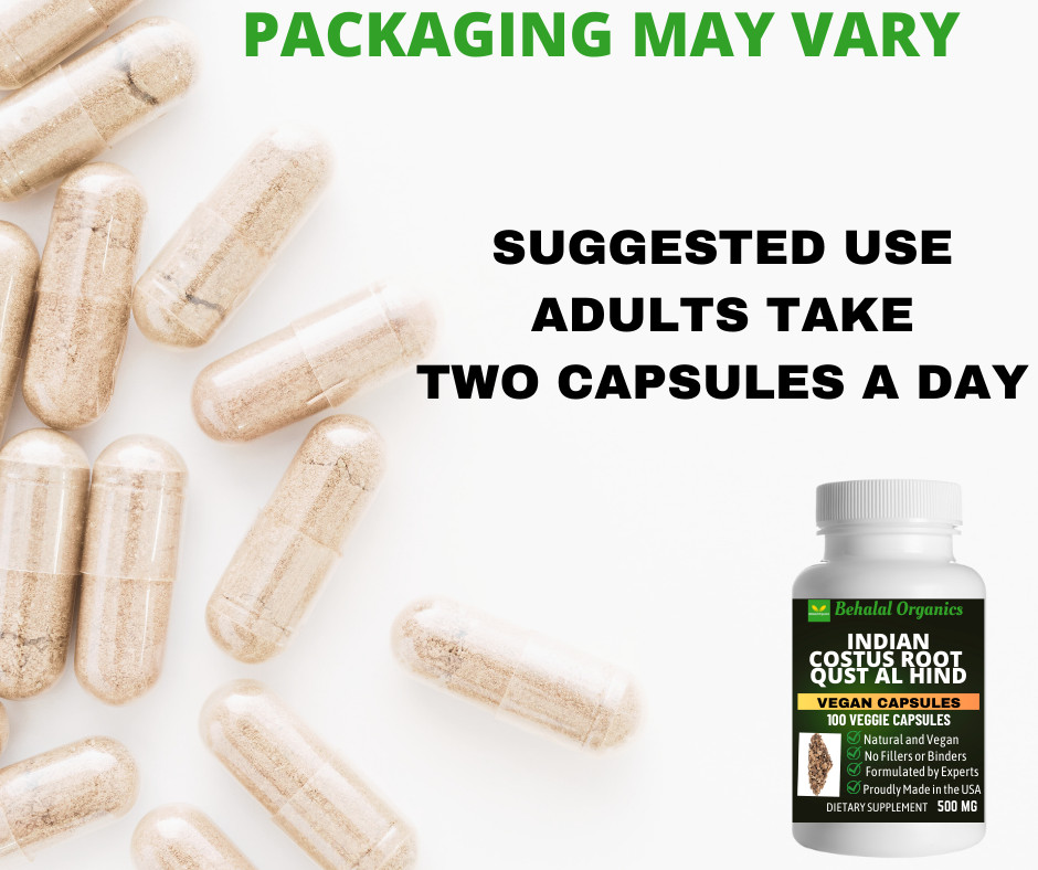 Indian costus 500mg Qust al Hind 100 veg capsules