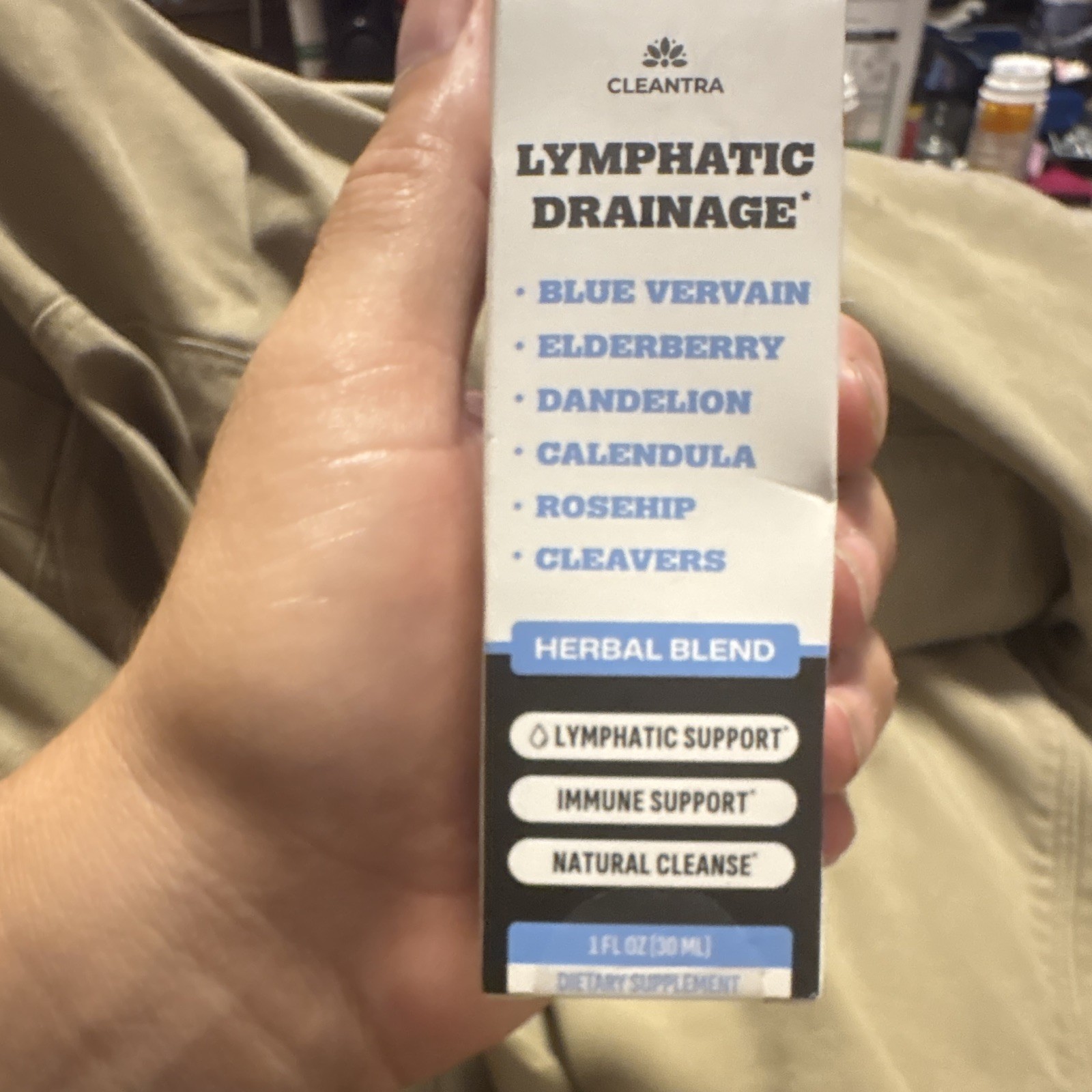 Cleantra Lymphatic & Immune Support Herbal Blend Liquid Blue Vervain 1 fl oz