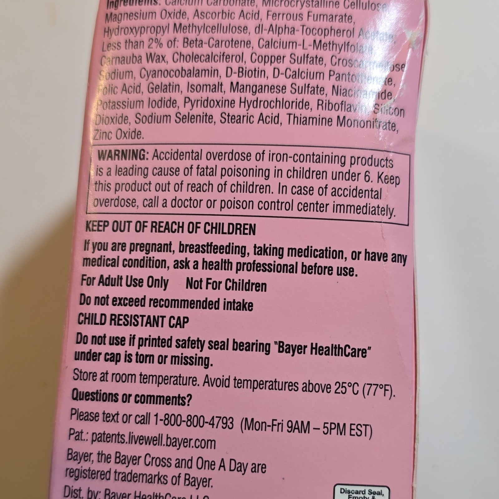 One A Day Pregnancy Planning Multivitamin Tablets 60 Exp 09/2026