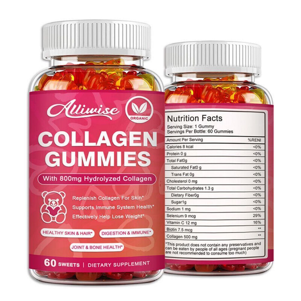 Organic Biotin & Collagen Gummies – Hair, Skin, Nails, Joints Bone Vitamins