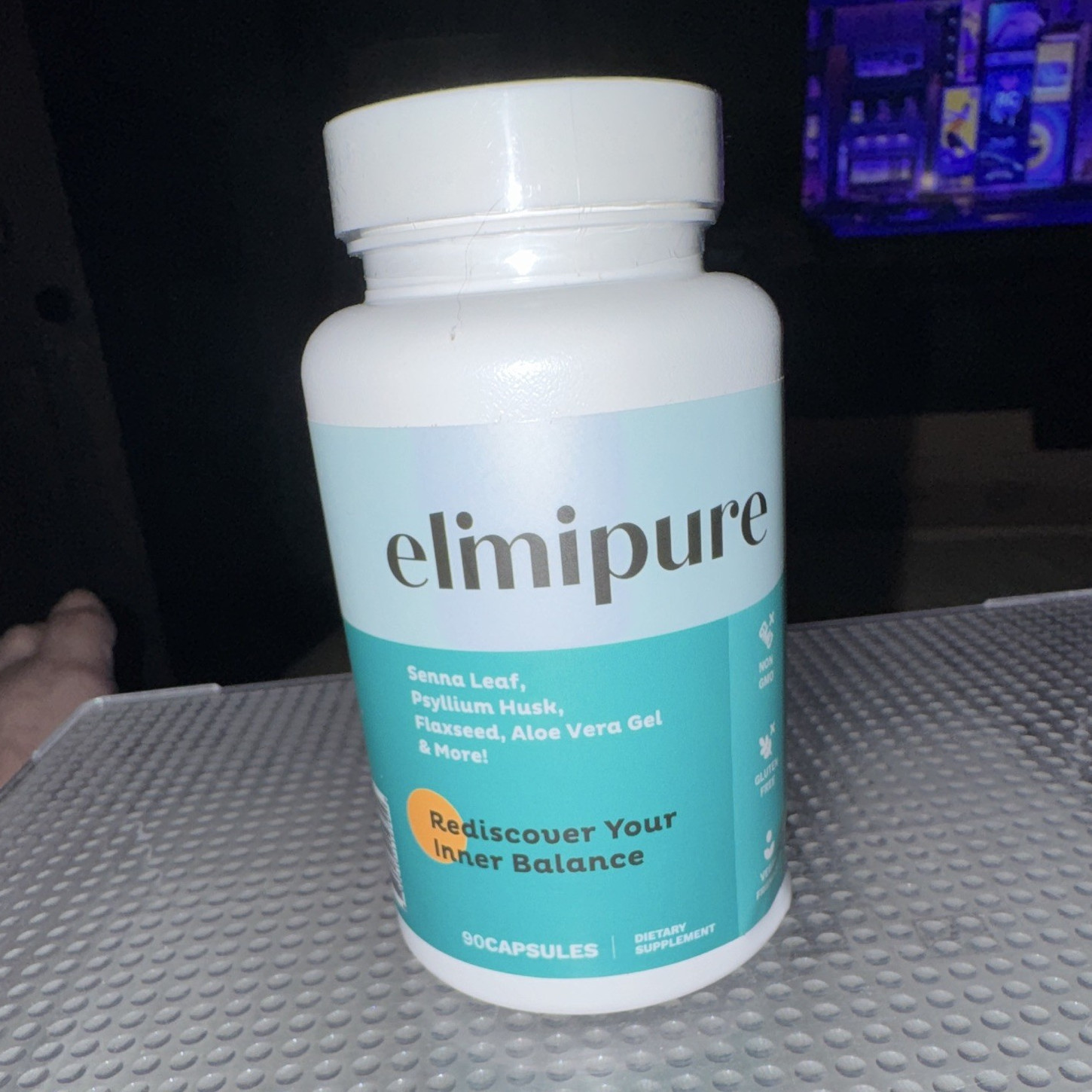 Elimipure Dietary Supplement Capsules 90 ct Senna Psyllium Flax Aloe