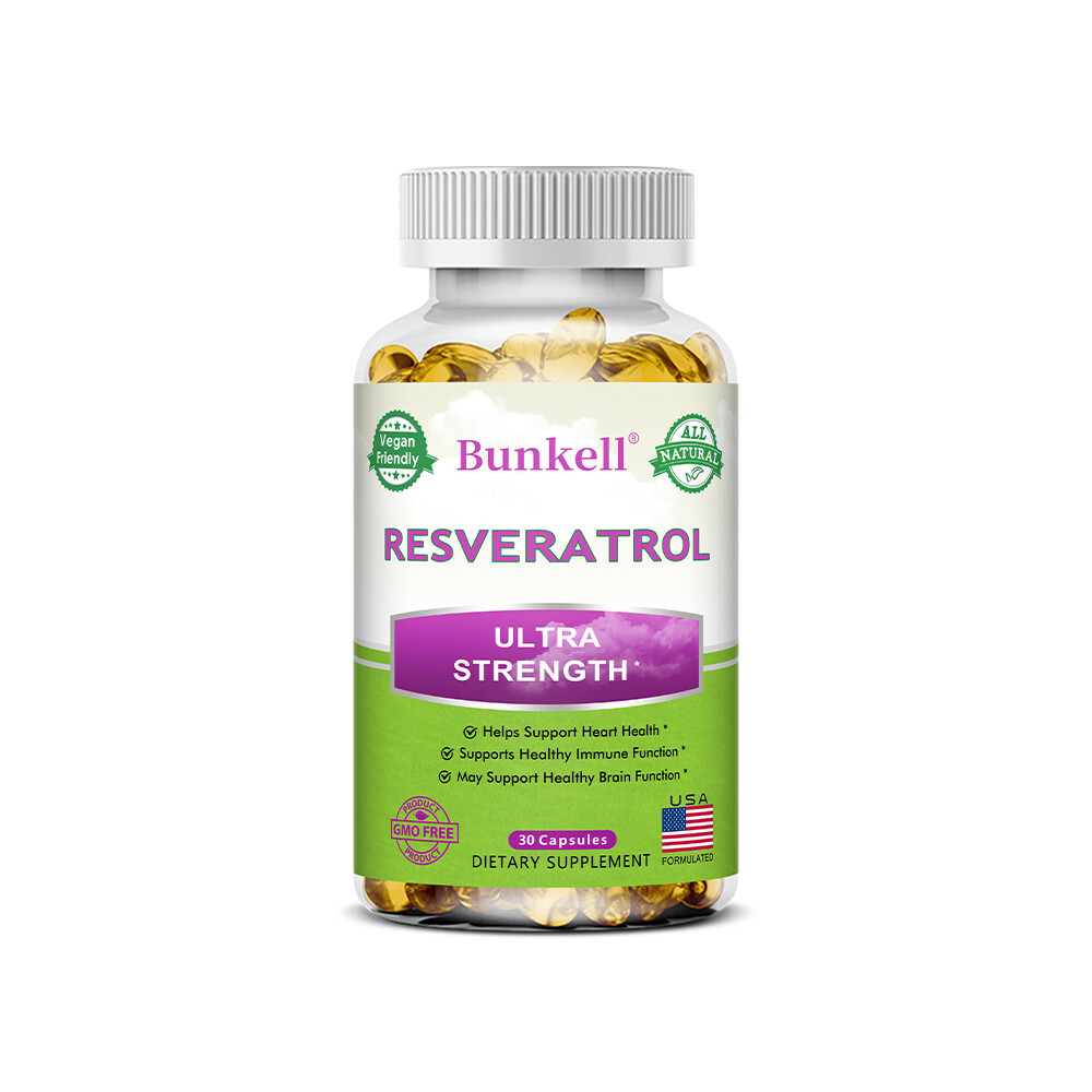 Resveratrol Capsules,Supports Heart,Brain And Immune Health,Antioxidant