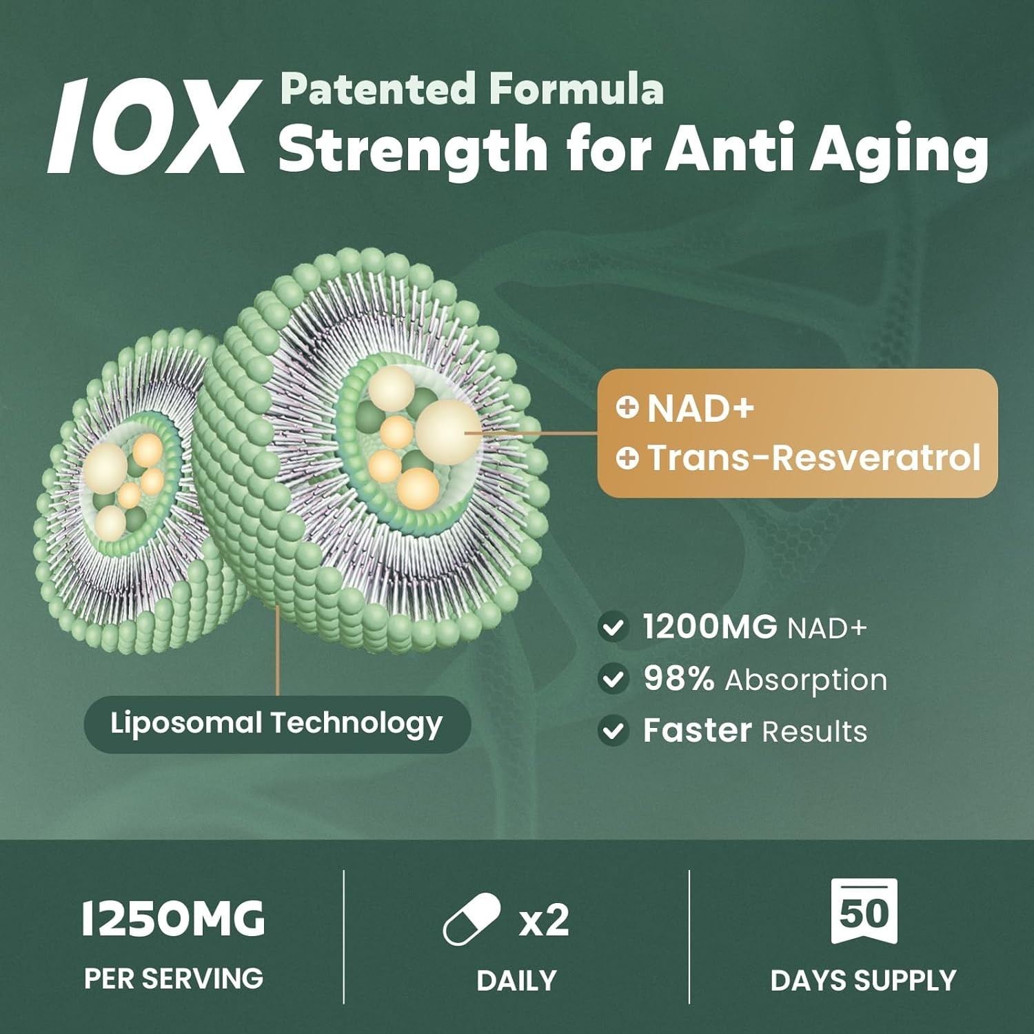 Liposomal NAD+ with Resveratrol Energy Anti-Aging – Energía y Antienvejecimiento